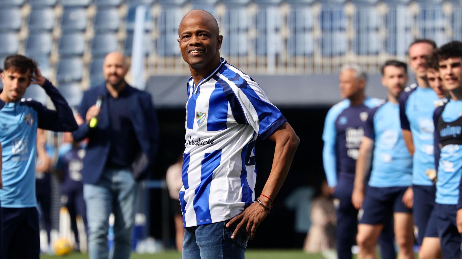 Darío Silva y Dely Valdés: las fotos del regreso de la Doble D a La Rosaleda