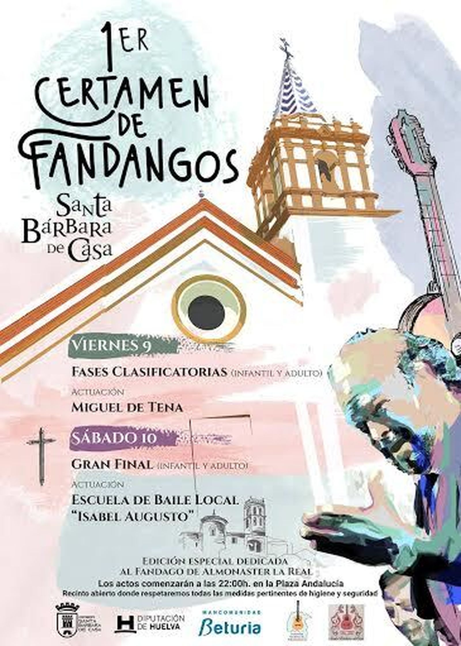 Cartel anunciador del I Certamen de Fandangos en Santa Bárbara de Casa