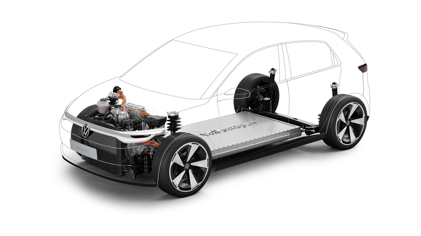 El ID.2 será el primer coche de Volkswagen con una plataforma específicamente eléctrica que cuente con un único motor situado en el eje delantero.