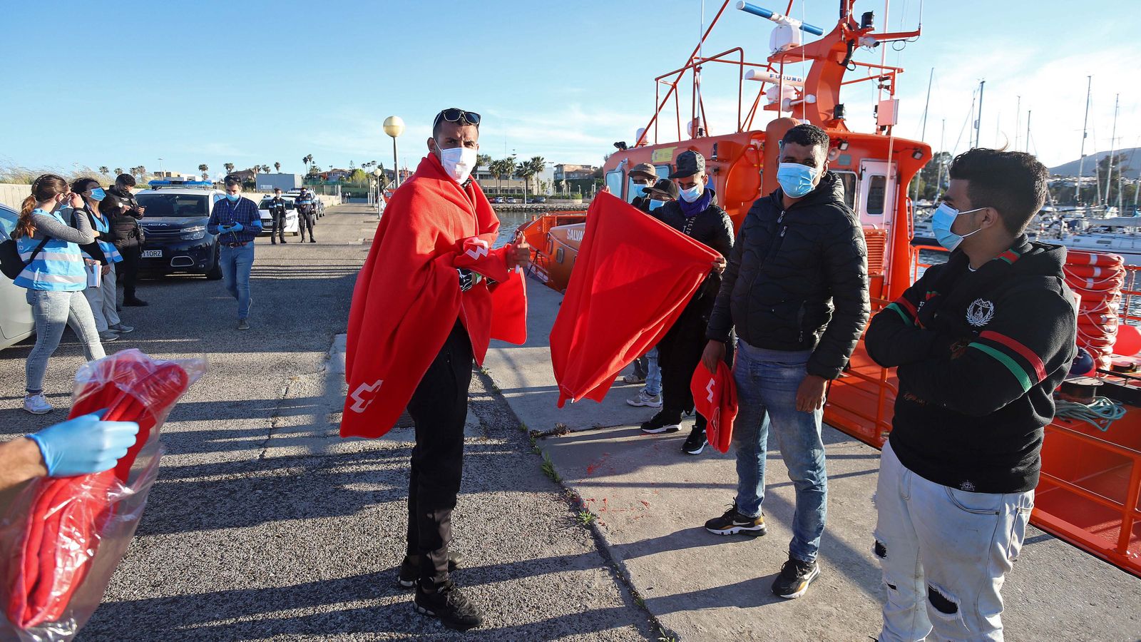 Migrantes rescatados en Algeciras
