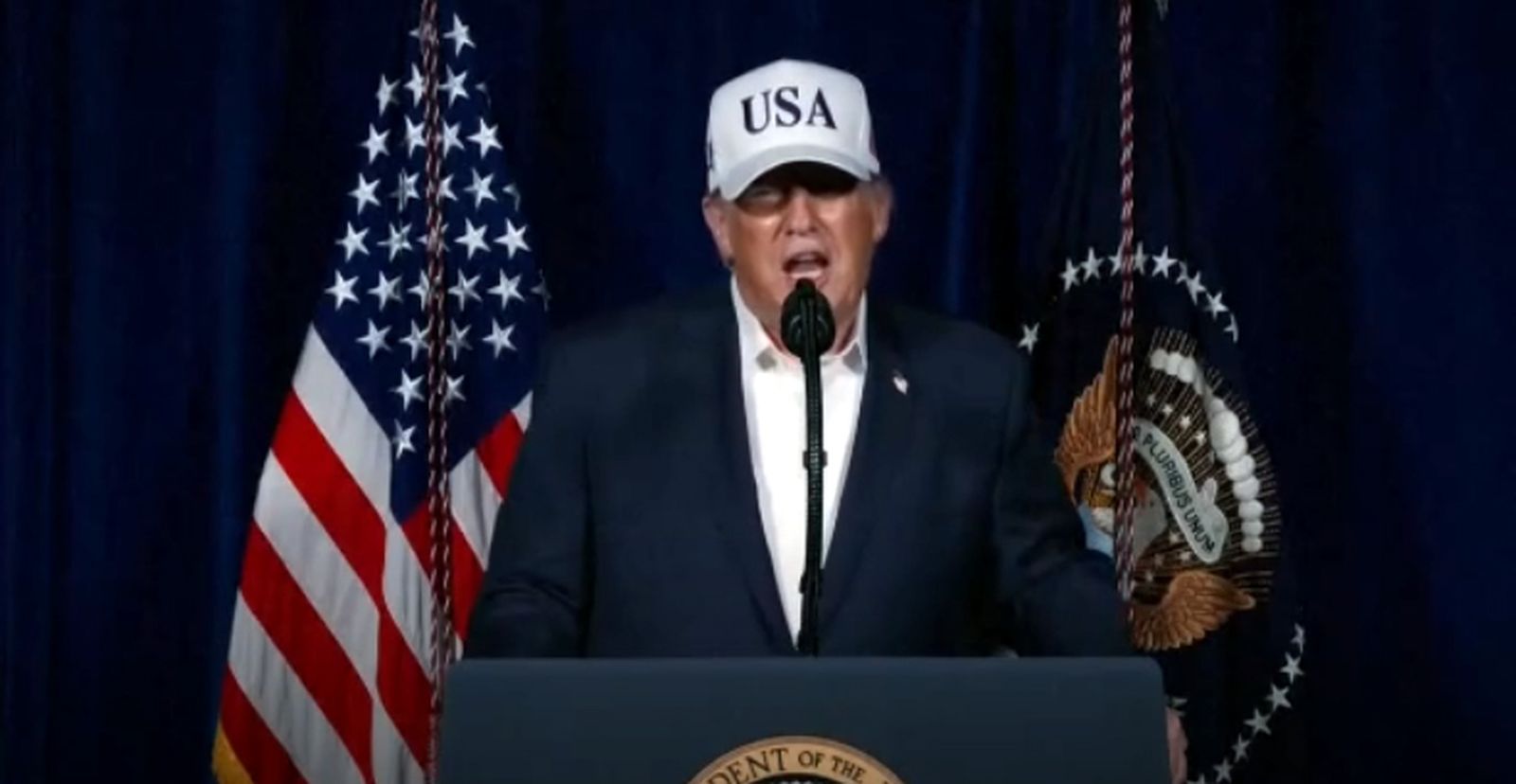 El presidente de EEUU, Donald Trump, comparece en un vídeo grabado tras el ataque a Irán.