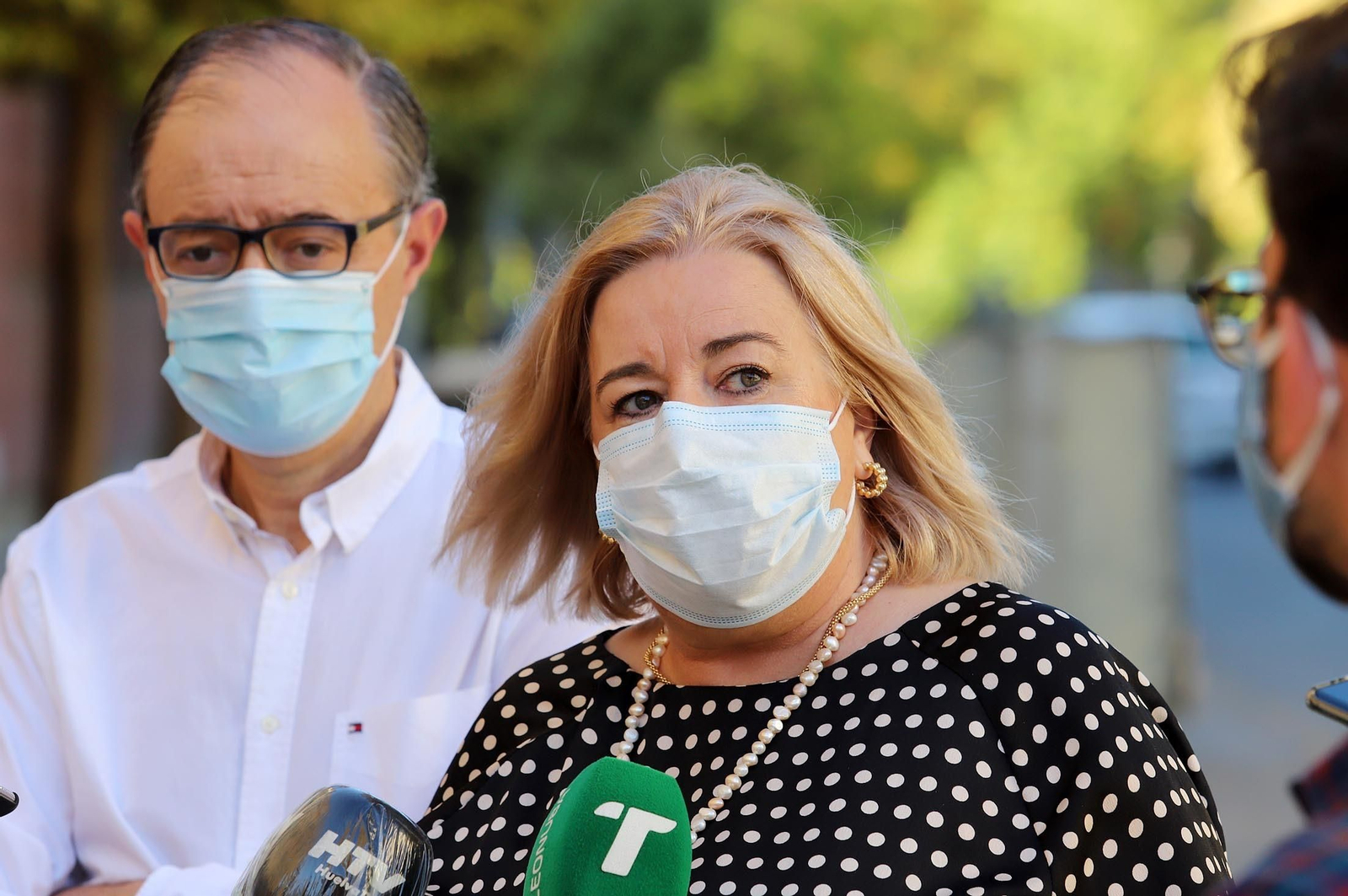 Imágenes del punto Auto-Covid en el centro de salud de Adoratrices