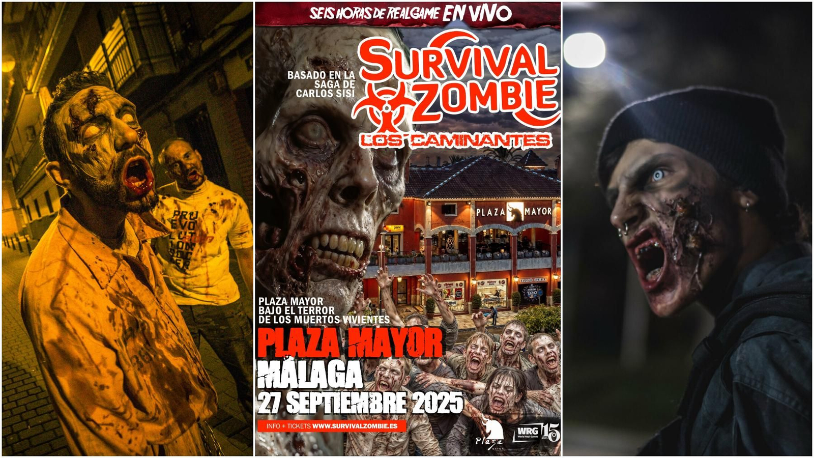 Cartel del Survival Zombie y algunas caracterizaciones.