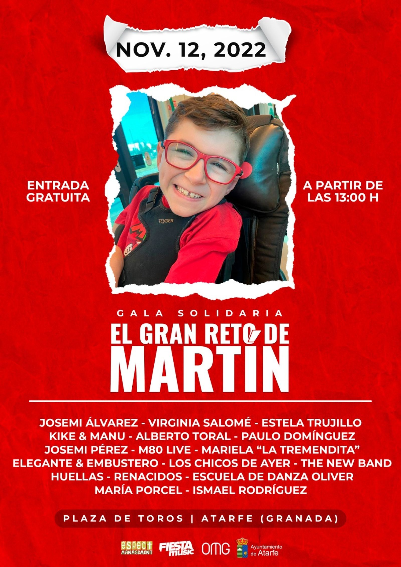 Imagen del cartel promocional del Gran Evento Solidario en Atarfe