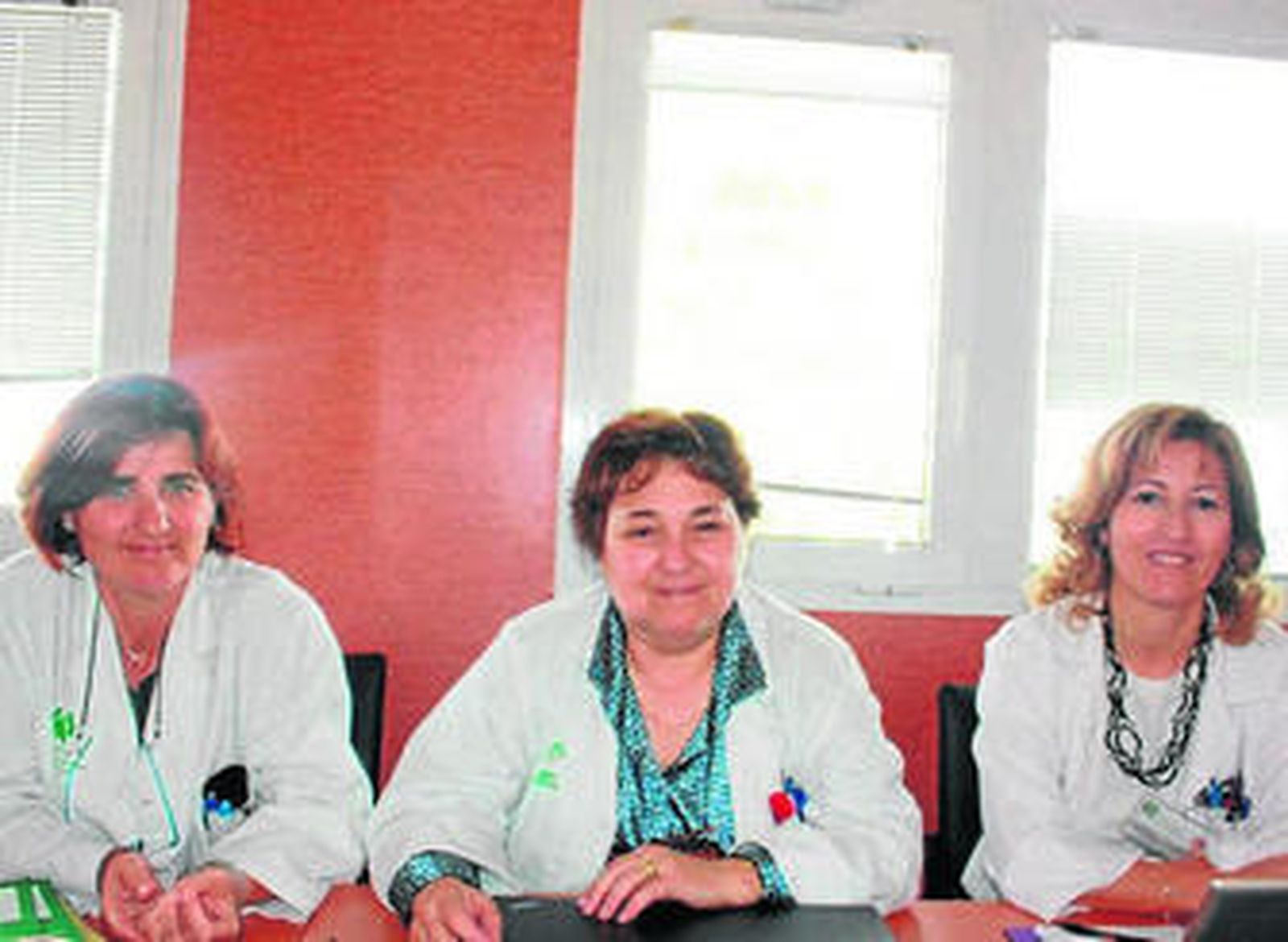 Dolores López, Francisca Antón y Reyes Álvarez.