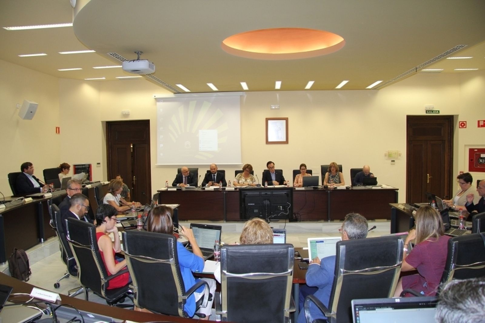 Un momento del consejo de gobierno celebrado ayer en el Rectorado de la UCO.