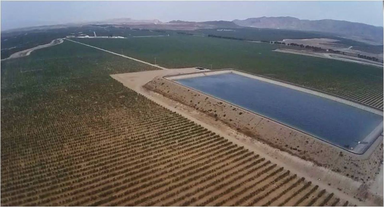Superbalsa para riego en las inmediaciones del cauce del río Aguas.