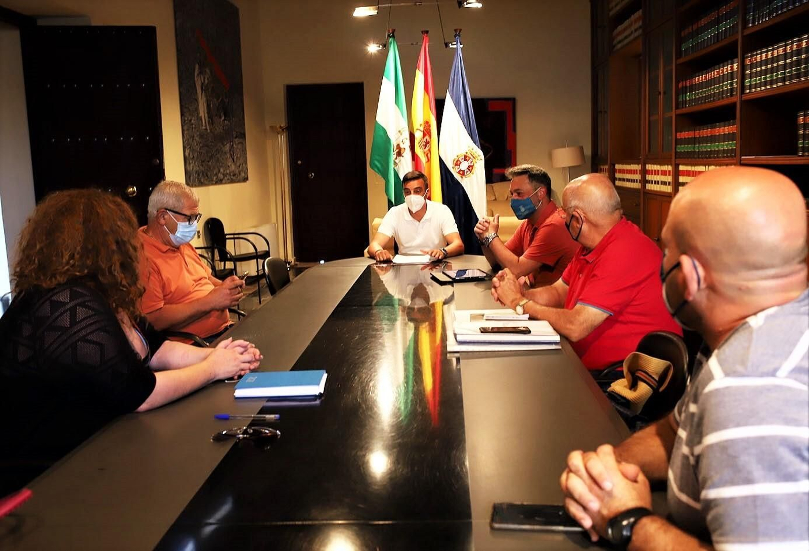 José Antonio Díaz, Rubén Pérez y Manuel Cazorla, de Solidaridad.