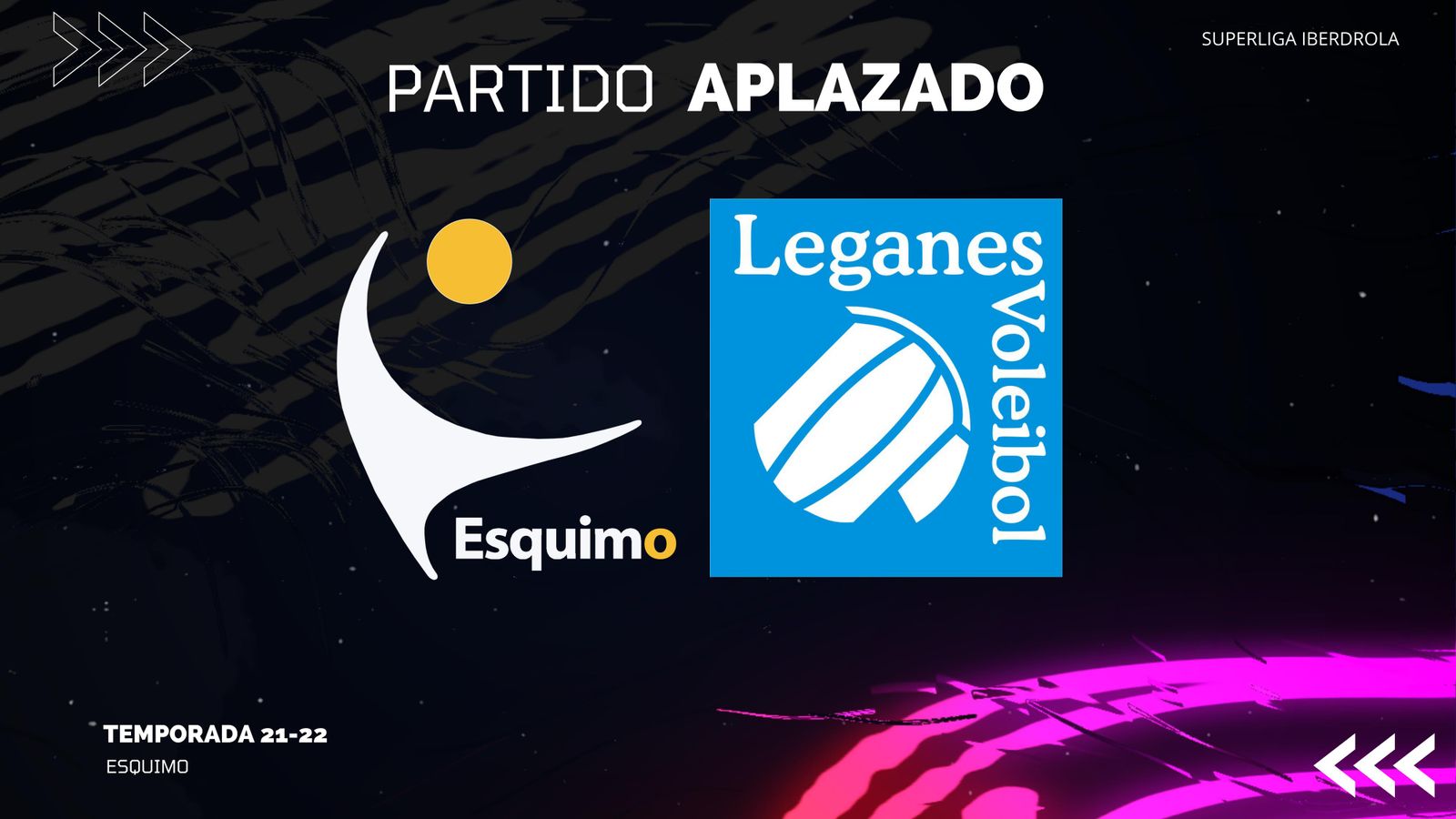 El cartel del aplazamiento.