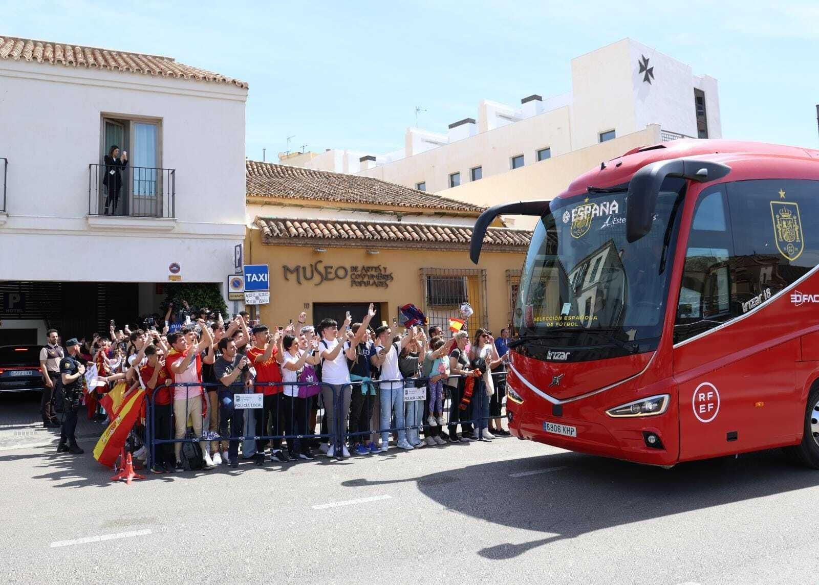 España ya está en Málaga para jugar ante Noruega
