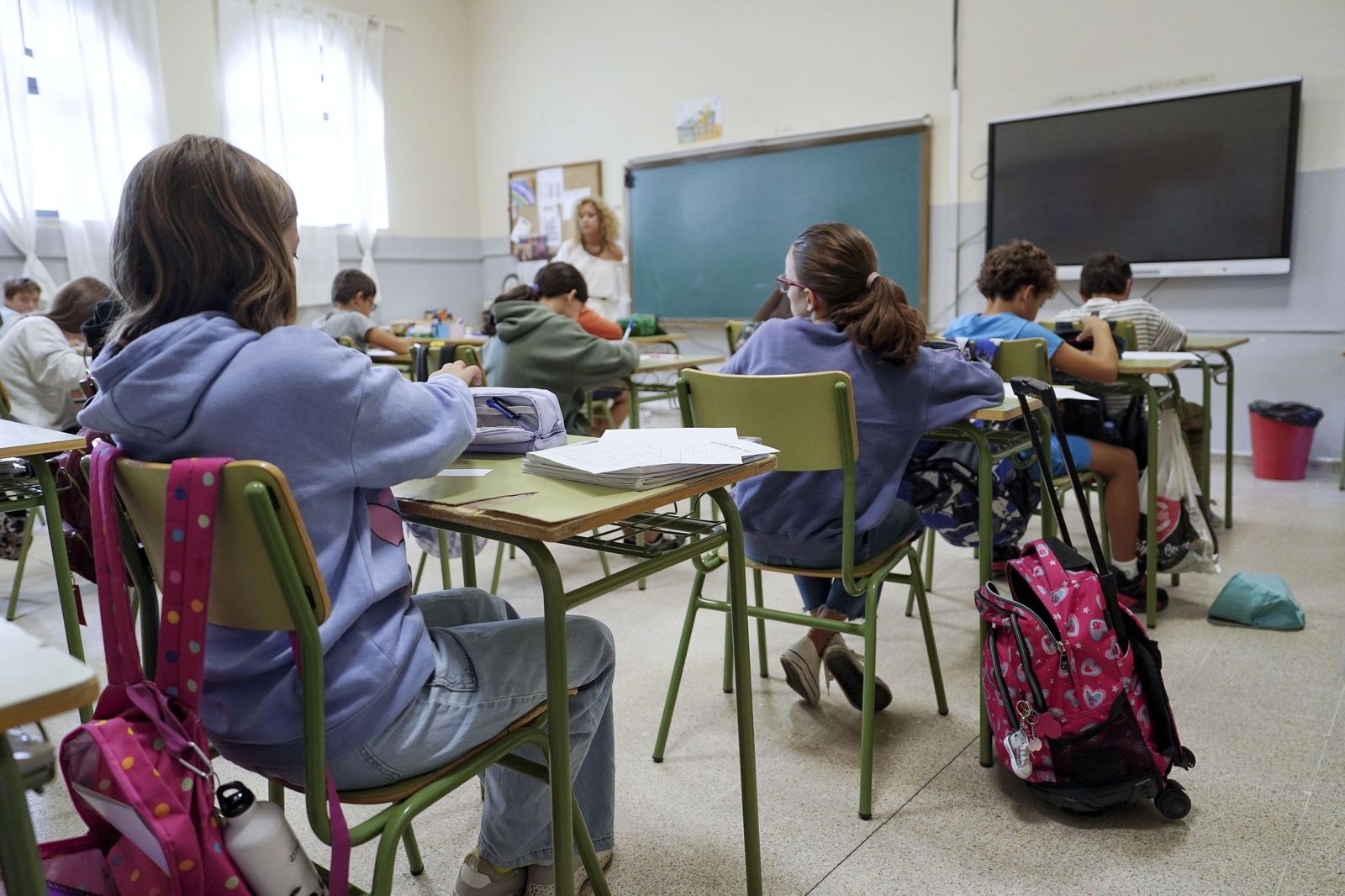 Alumnos durante una clase
