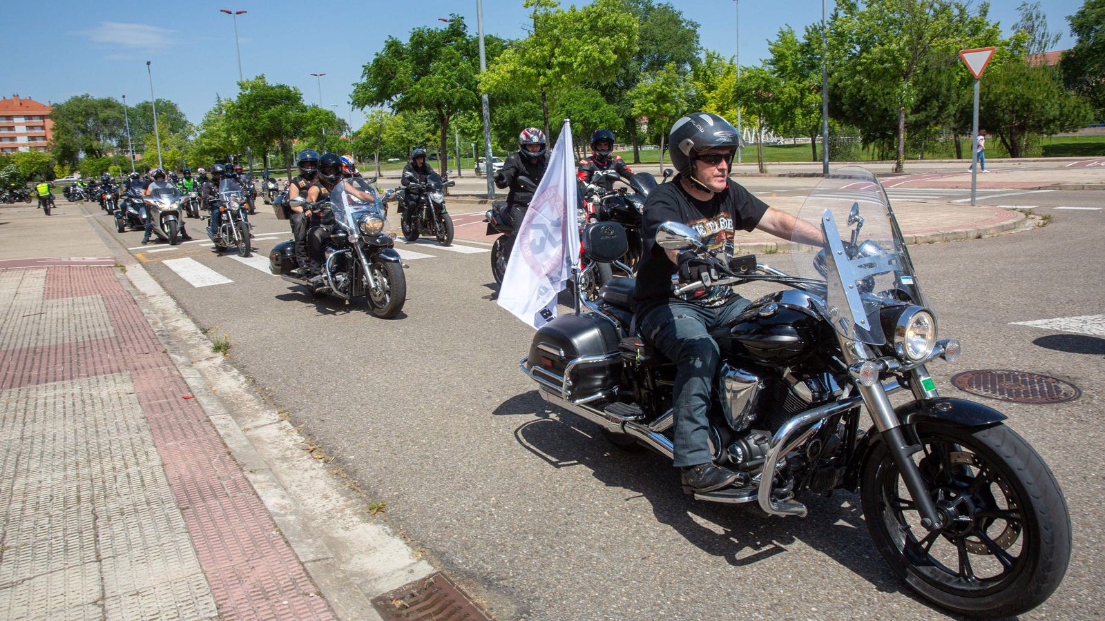 Moteros, en una de las protestas