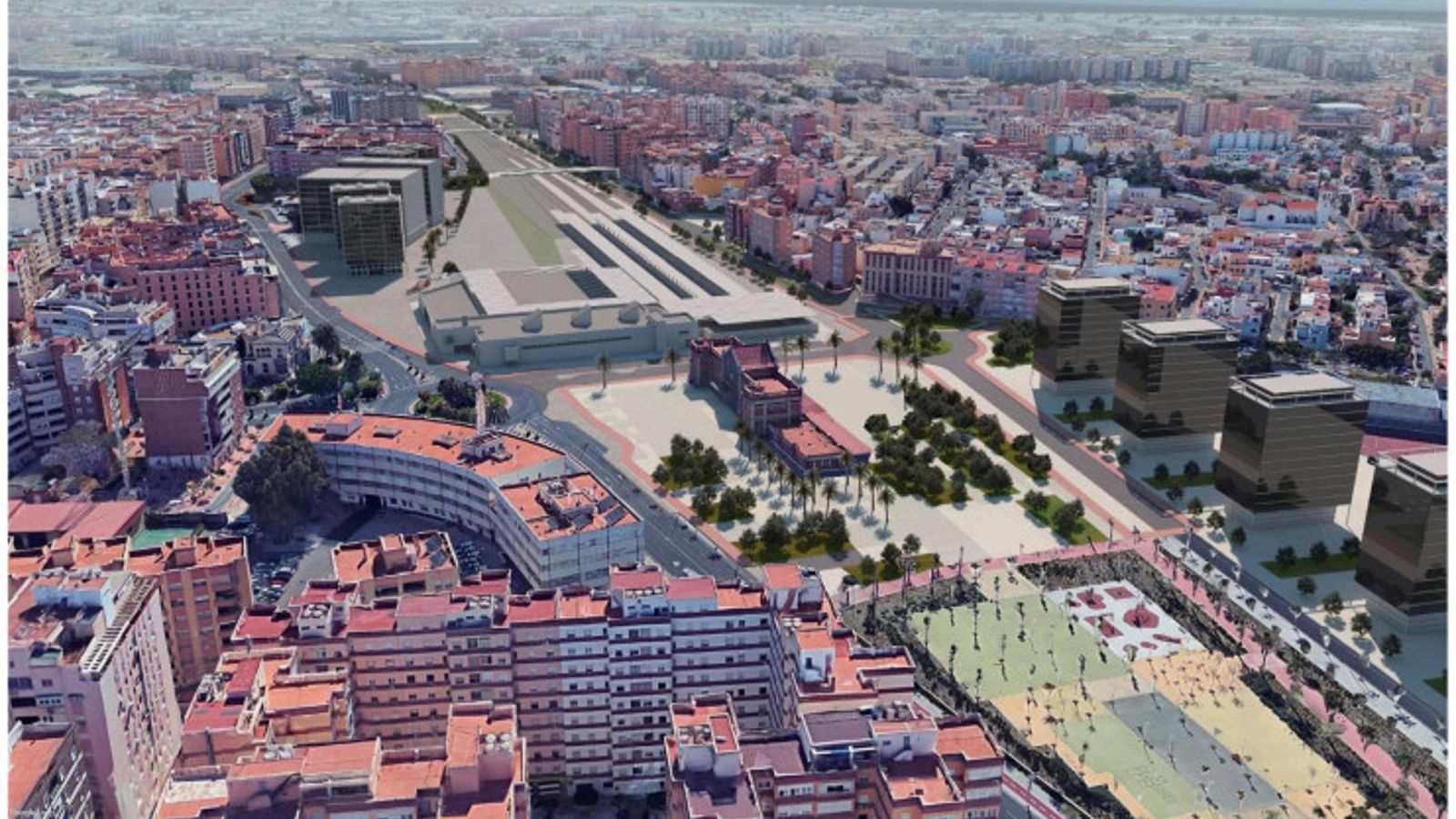 Diseño de la integración del ferrocarril en Almería. Diseño de la integración del ferrocarril en Almería.
