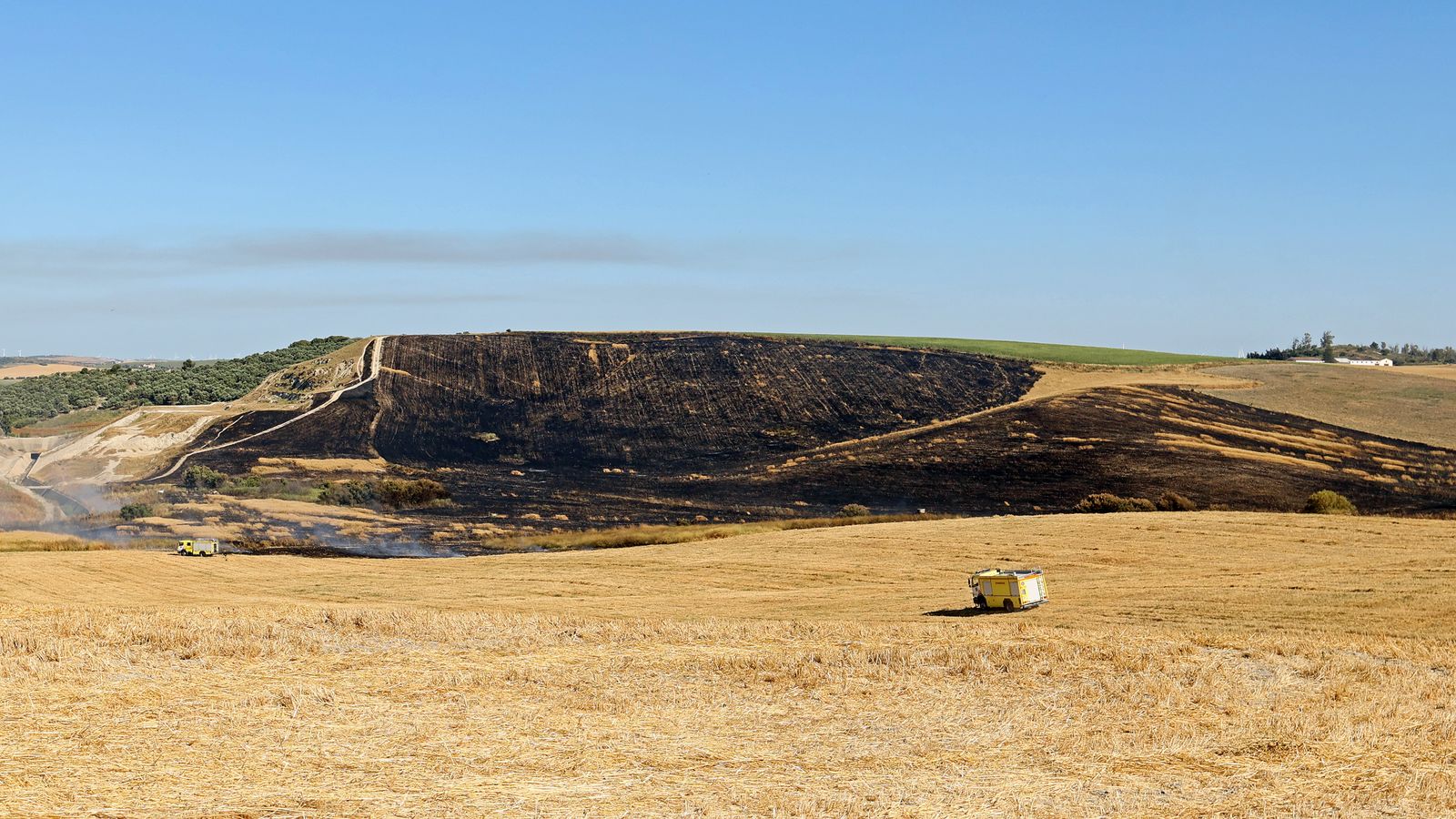 Incendio de pastos por la zona de Hogar Siloé