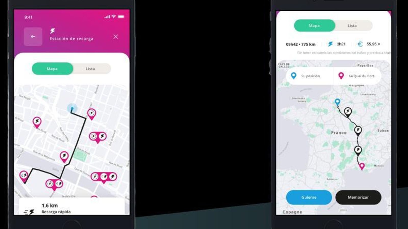 Con los servicios de la aplicación Free2Move es posible planificar una ruta teniendo en cuenta los puntos de carga necesarios para un coche eléctrico.