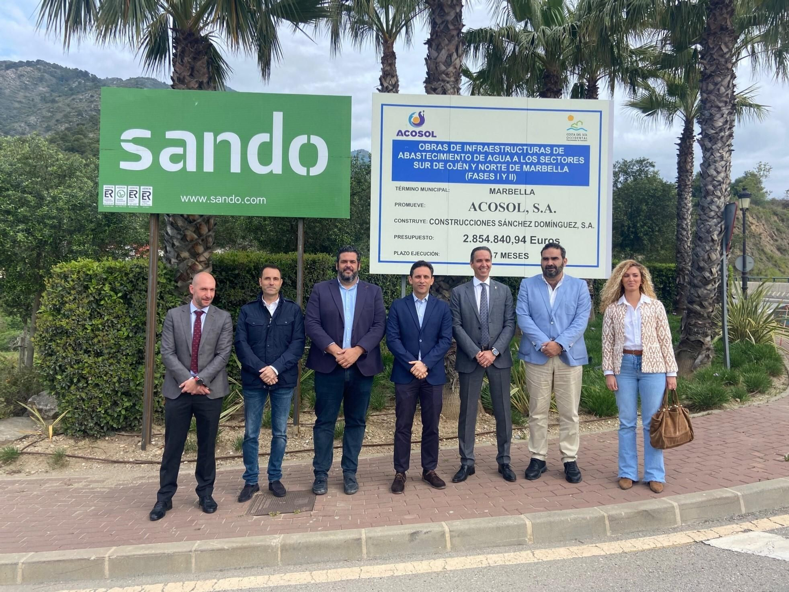 La visita de la empresa pública Acosol a los trabajos.