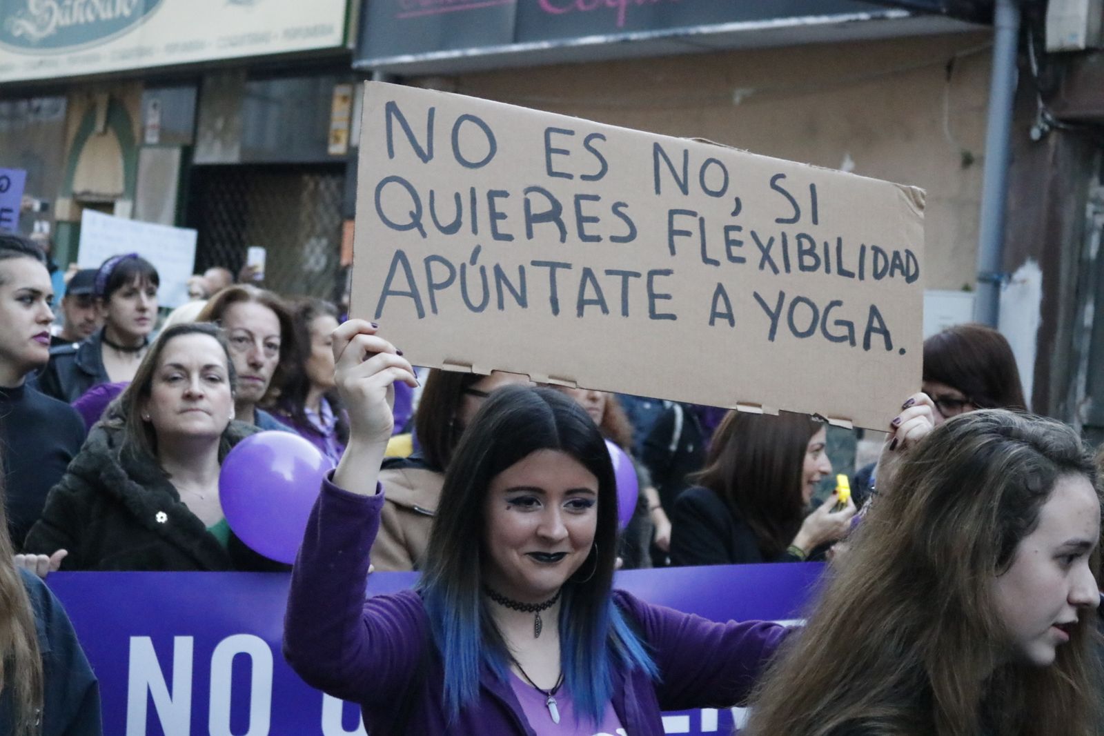 Imágenes de la manifestación por el Día de la Mujer en La Línea
