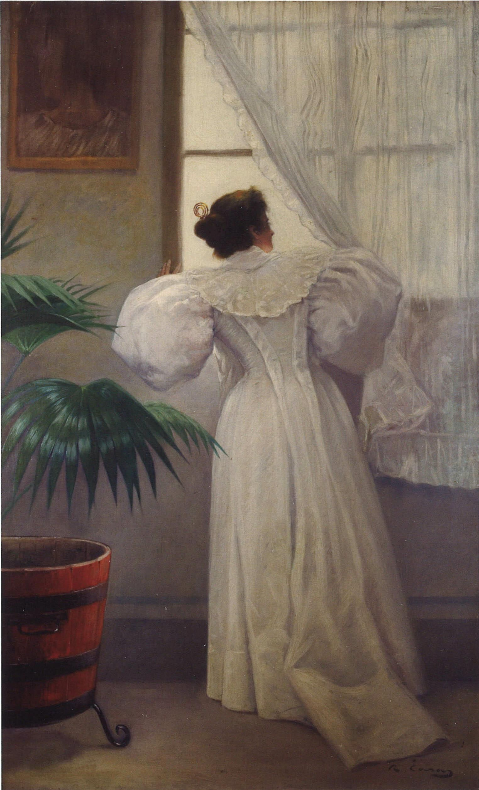 'Mirando al exterior', de Ramón Casas.