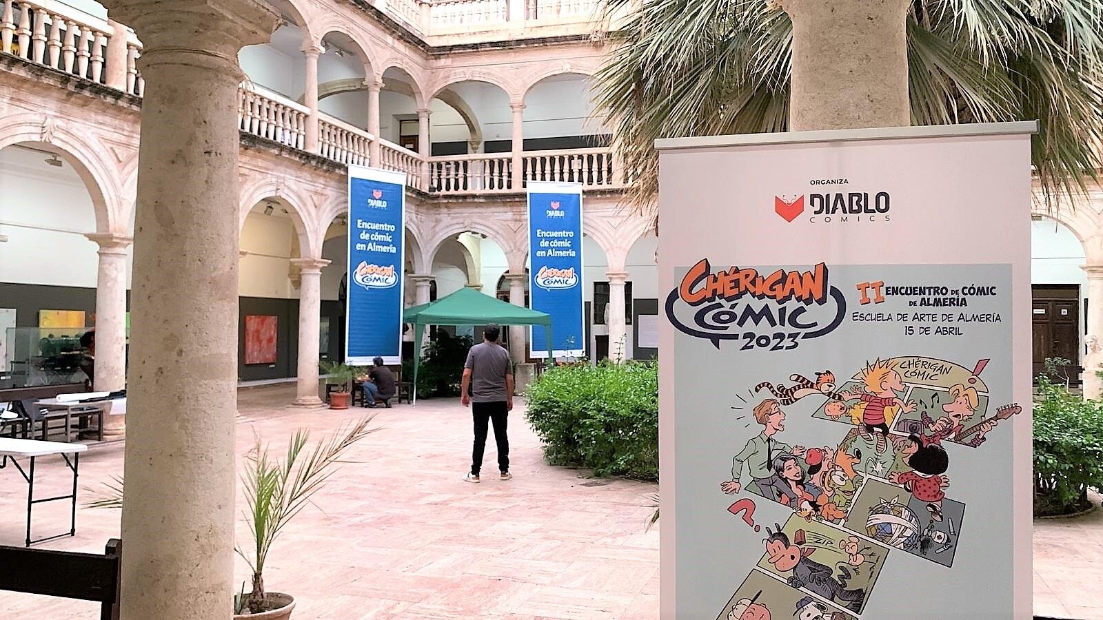 Todo preparado en la Escuela de Arte para acoger el Chérigan Cómic.