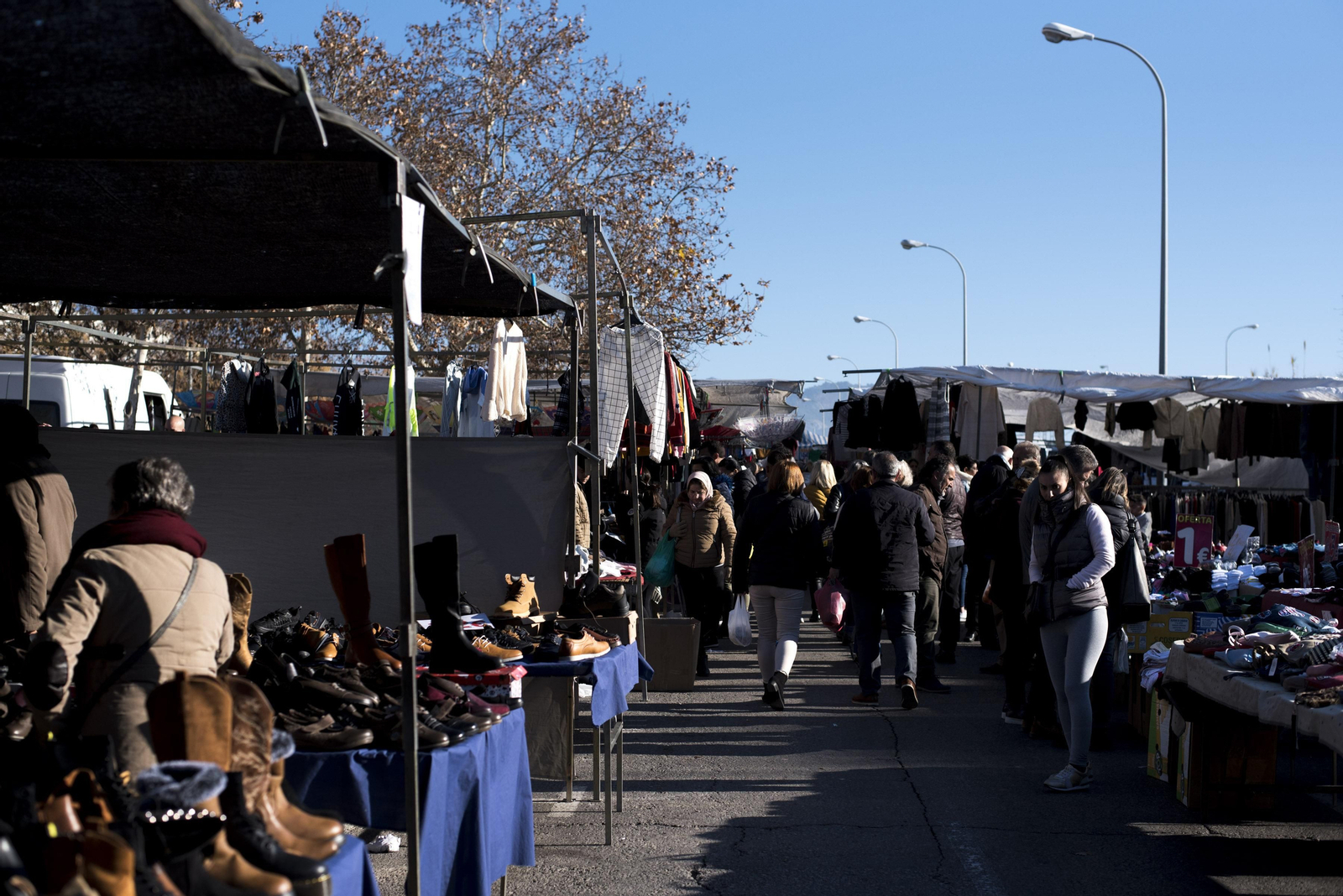 Un mercadillo, antes del estado de alarma.