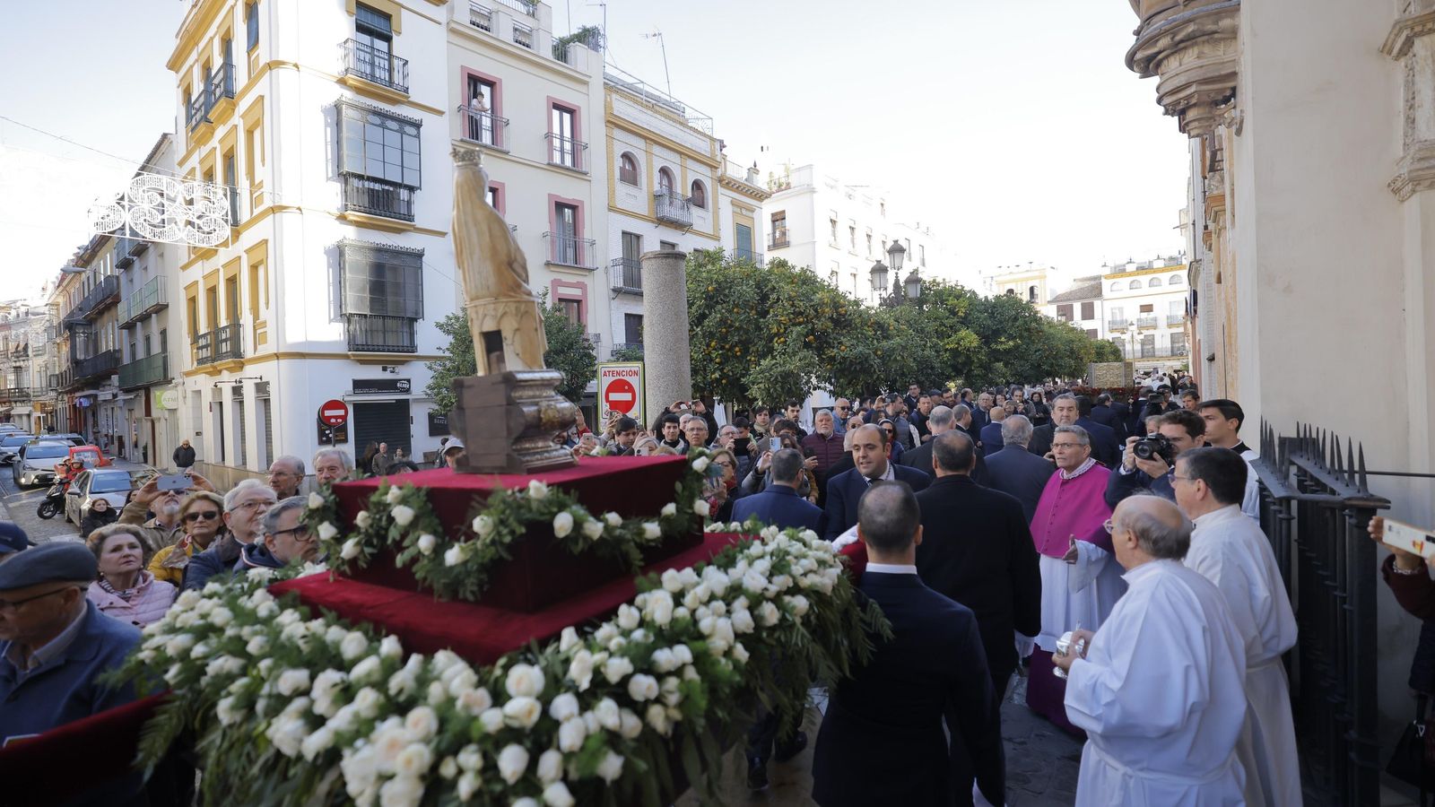 La Virgen de las Batallas en la procesión de la Espada.