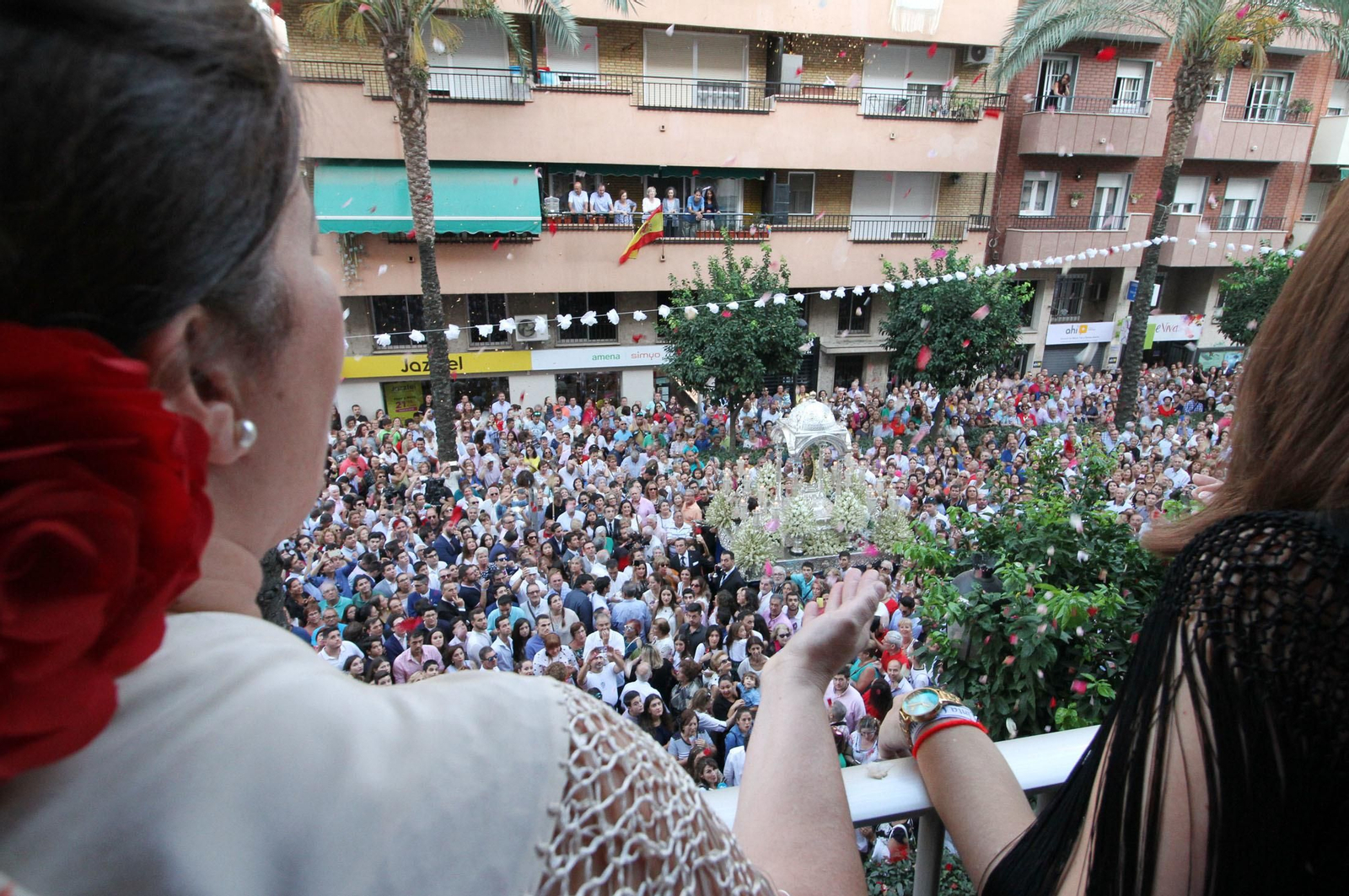 Imágenes del traslado de la Virgen de la Cinta desde la catedral hasta su santuario