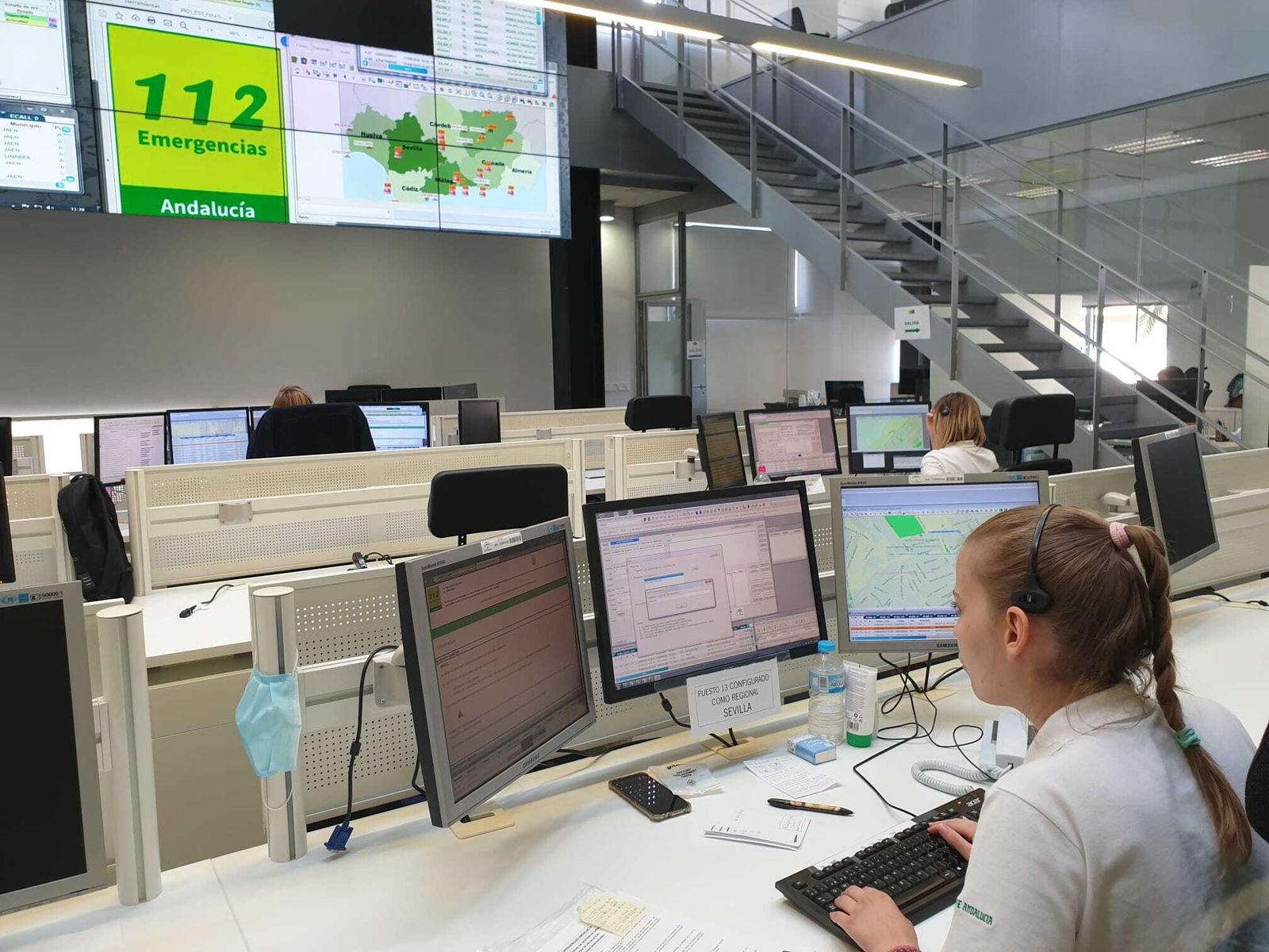 Puesto del 112 Emergencias.