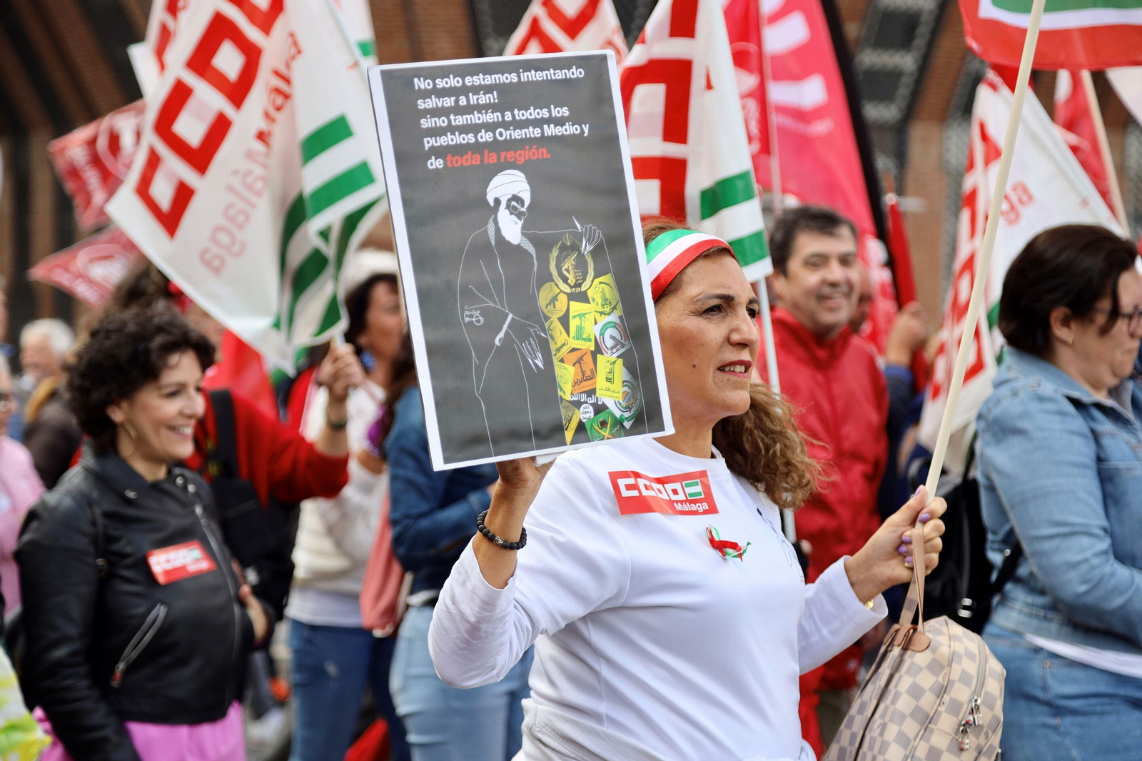 La manifestación del 1 de mayo en Málaga, en fotos