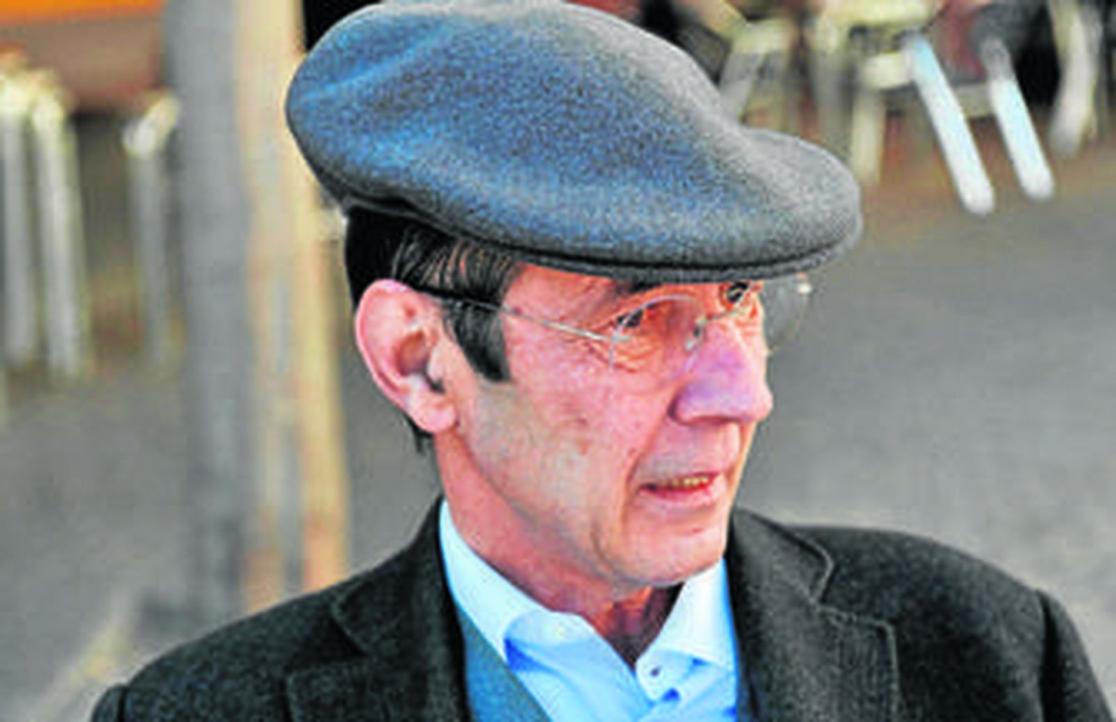 Fernando Ruiz Monedero, en la terraza del bar El Realito, en la Alameda.