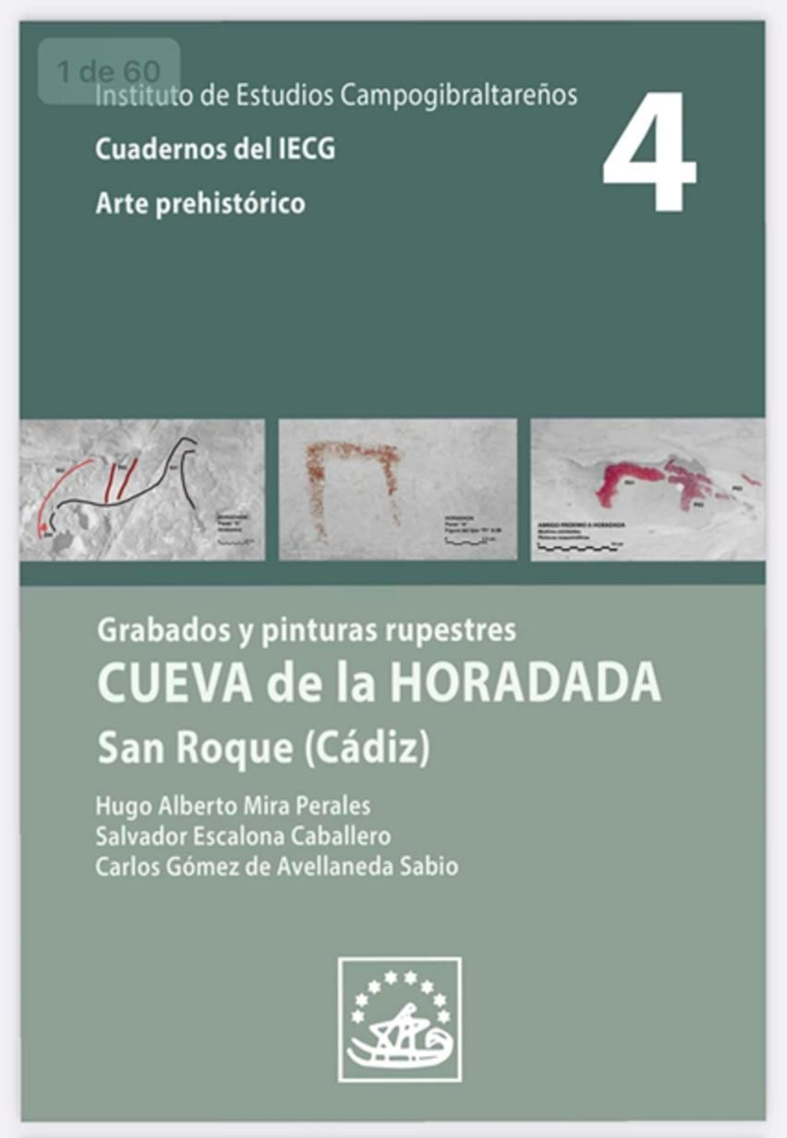 Portada del nuevo libro sobre arte prehistórico editado por el IECG.