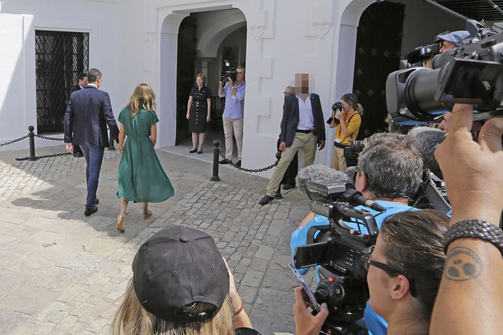 Las imágenes del encuentro entre Angela Merkel y Pedro Sánchez en Sanlúcar.