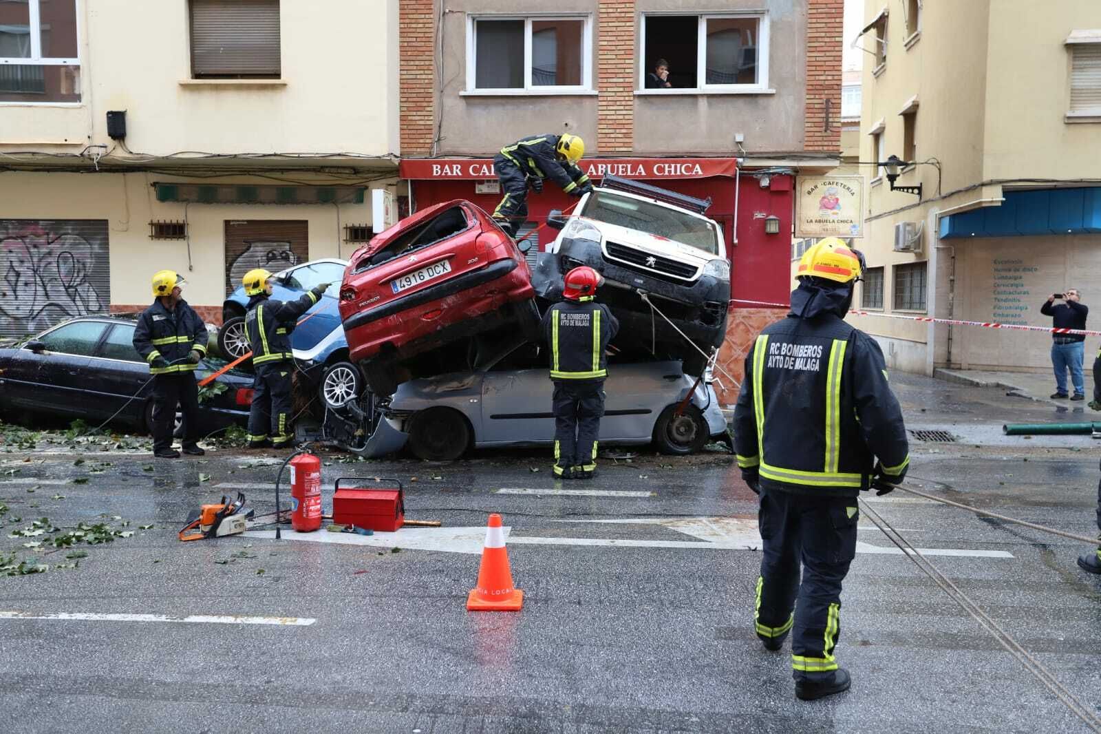 Fotos del accidente del autobús en Málaga