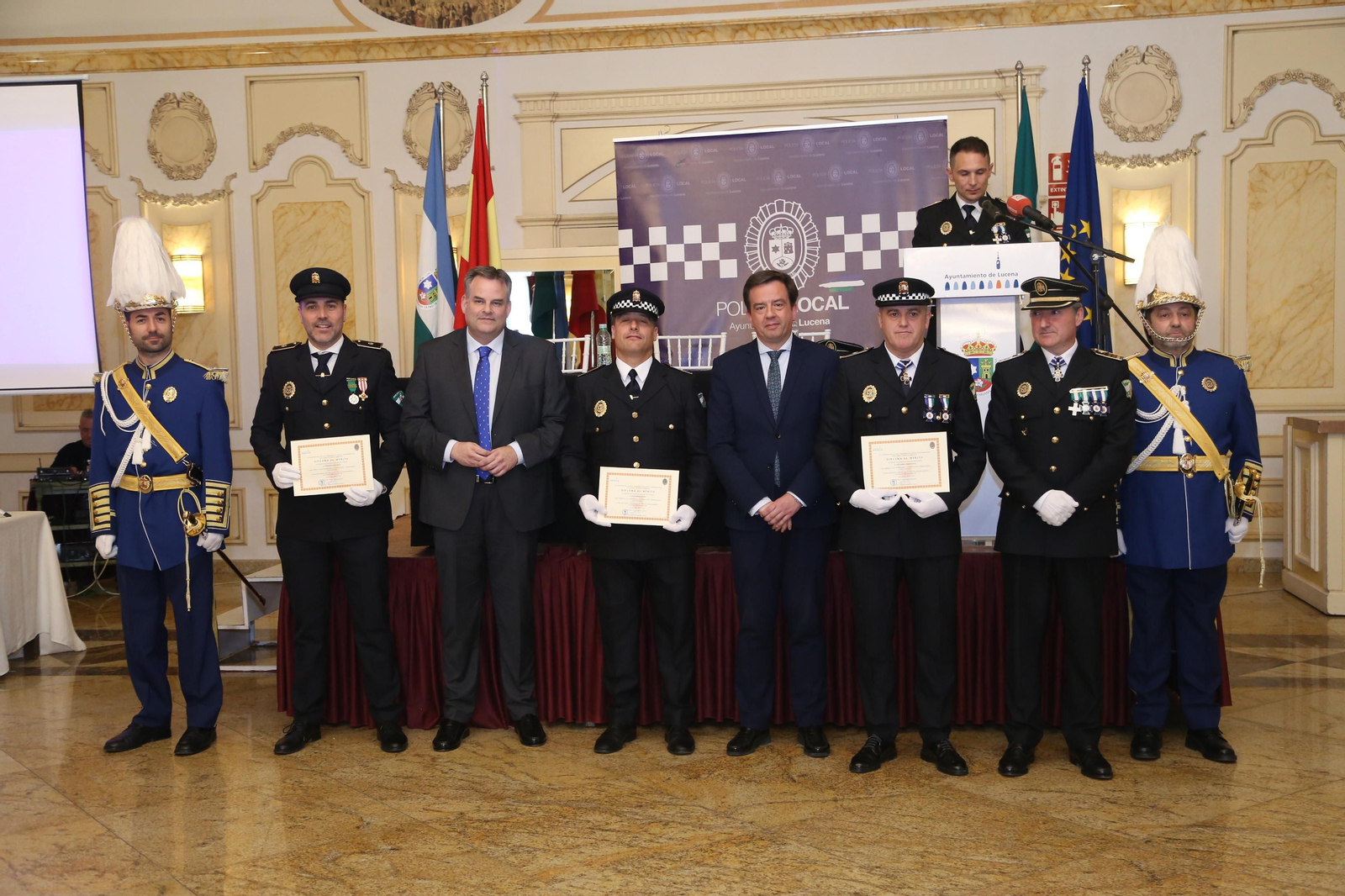 La celebración de San Jorge, patrón de la Policía Local de Lucena, en imágenes