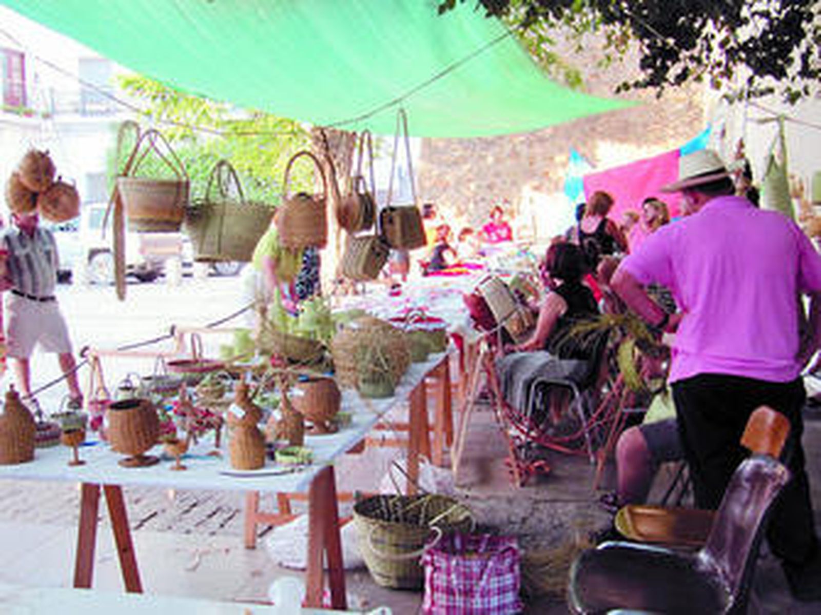 Los productos realizados con esparto fueron de los más demandados.