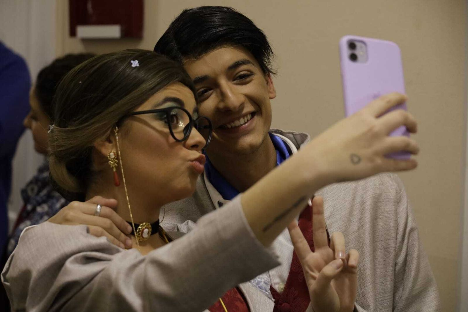 Comparsa La tía de la tiza en camerinos