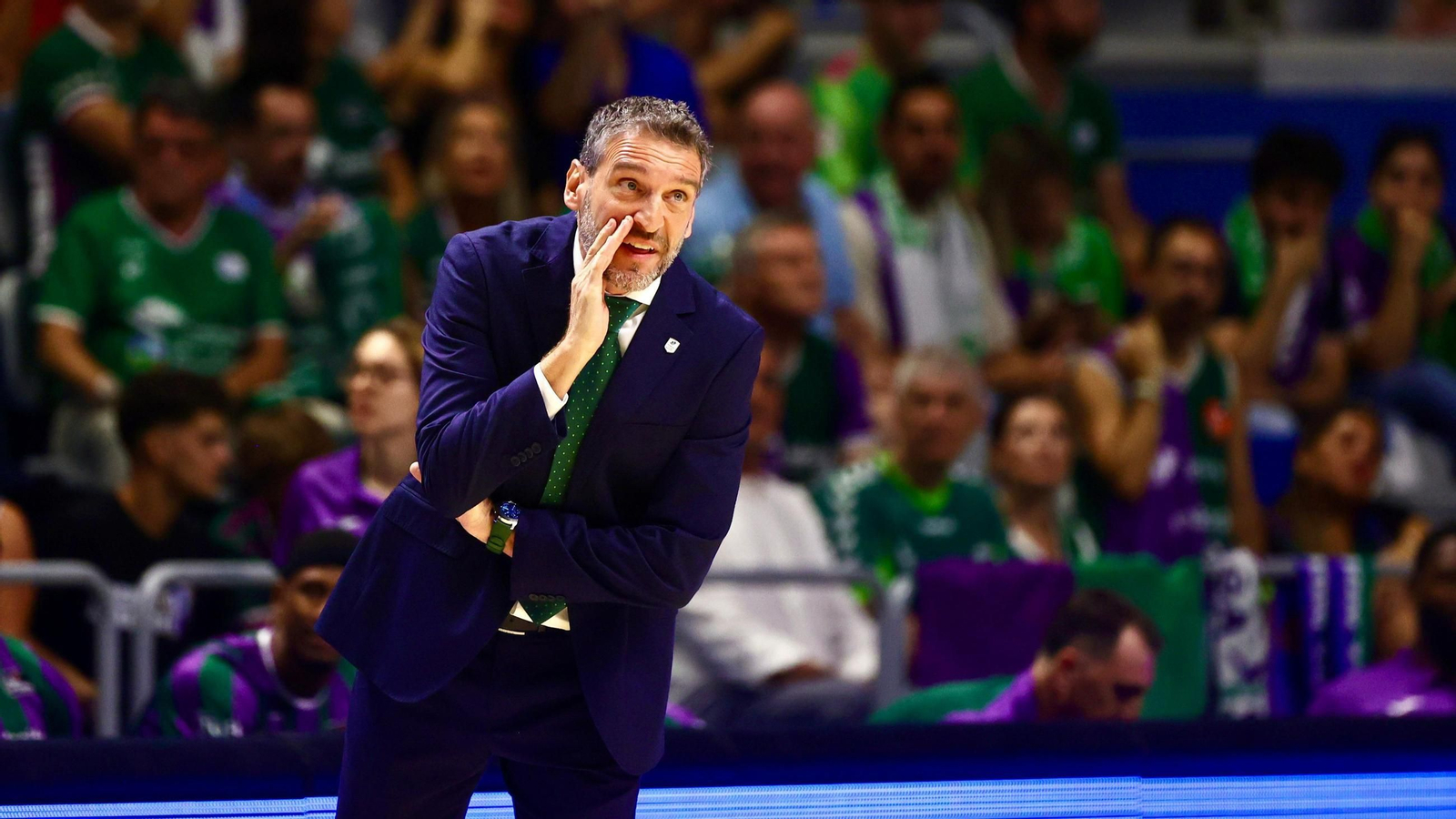 Ibon Navarro durante el encuentro.