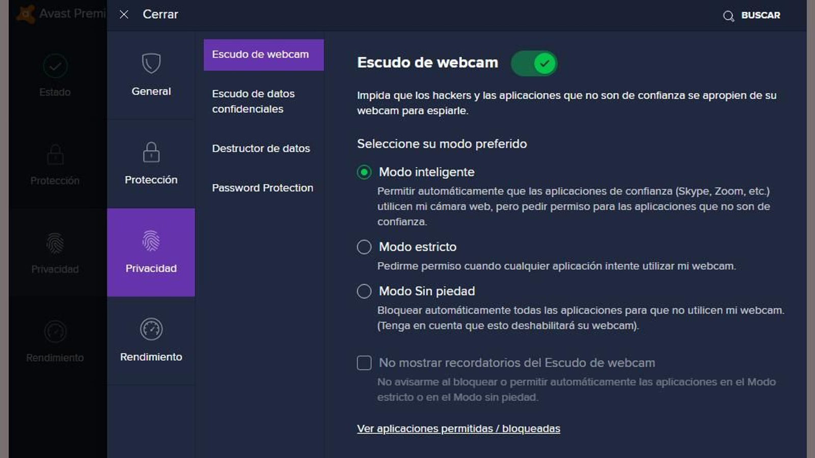 Imágenes del antivirus Avast Premium Security