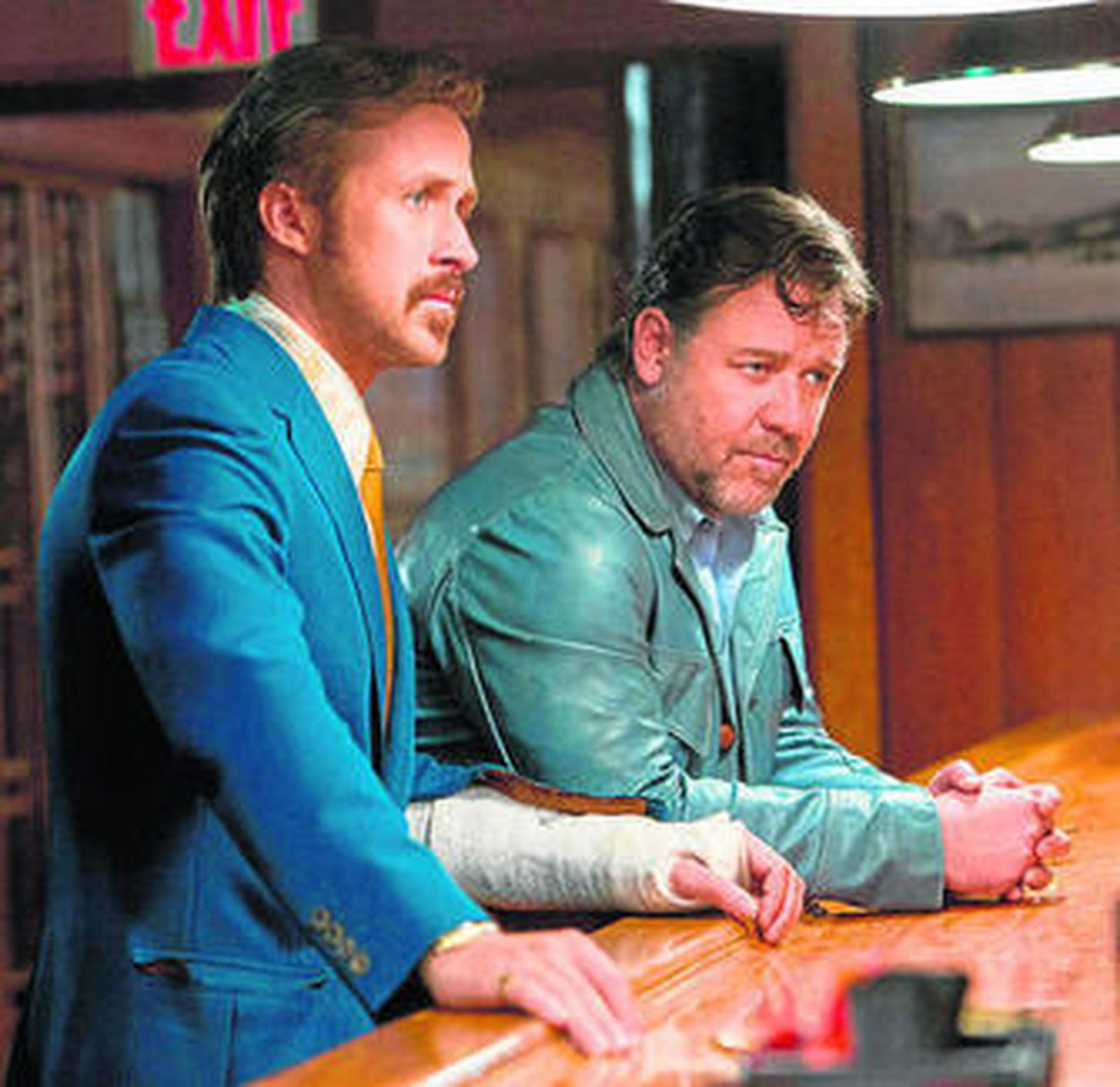 Ryan Gosling y Russell Crowe, en una escena del filme de Shane Black.