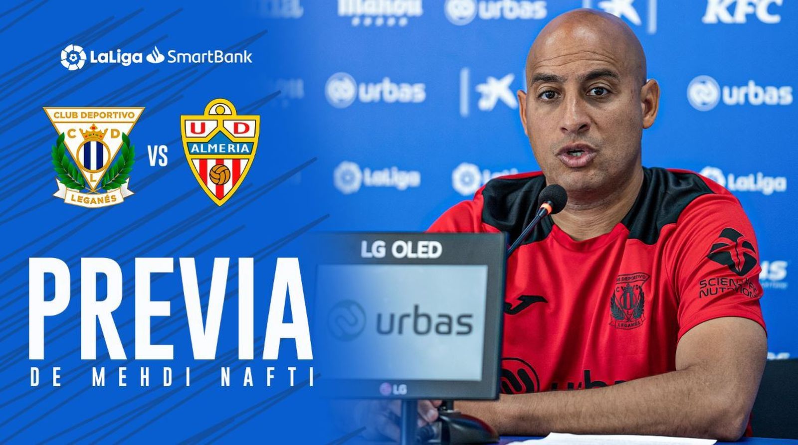 Montaje de la rueda de prensa de Nafti.