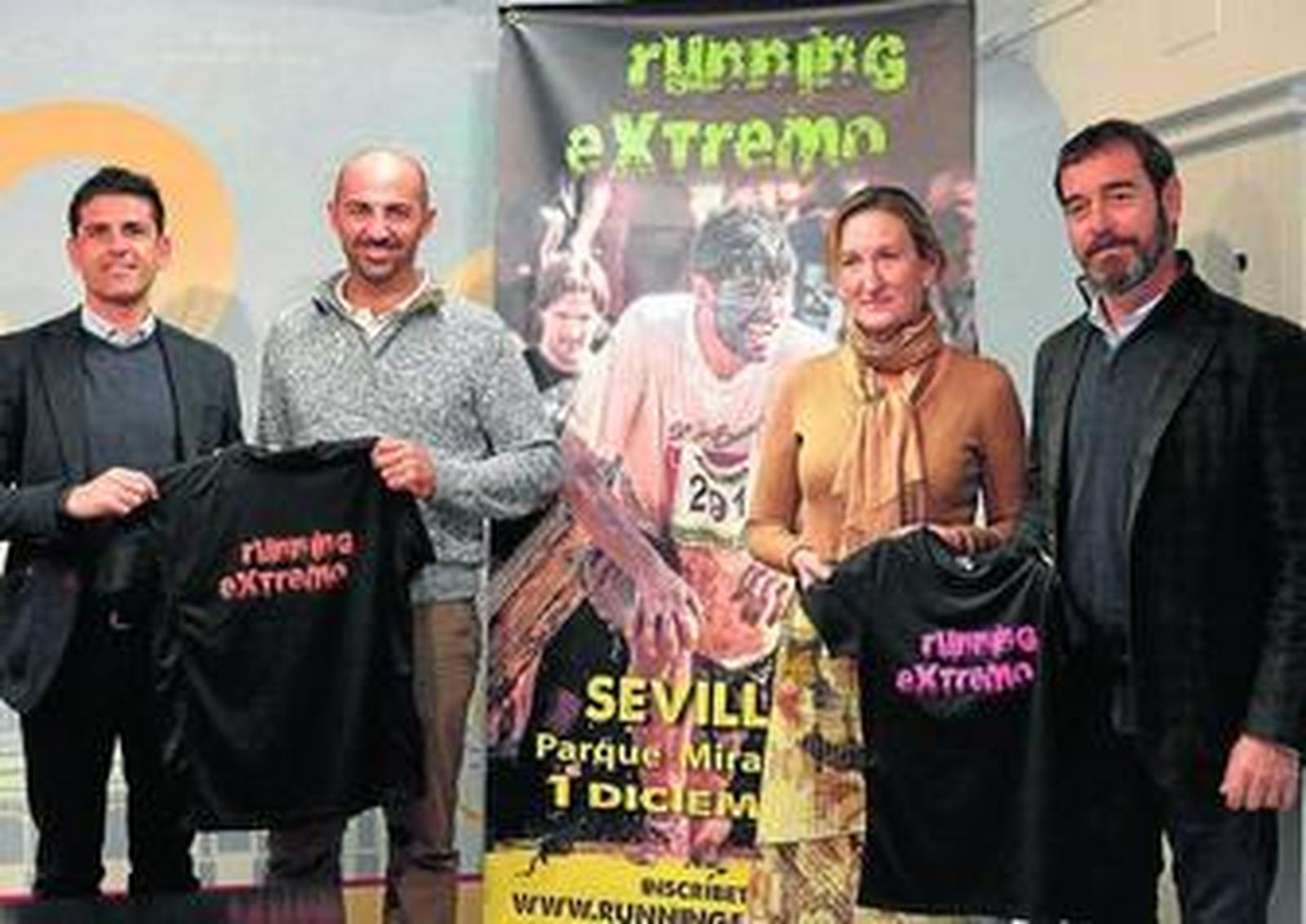 El deportista José María Merchán, Daniel Piserra, María del Mar Sánchez Estrella y Juan Miguel Ramos.