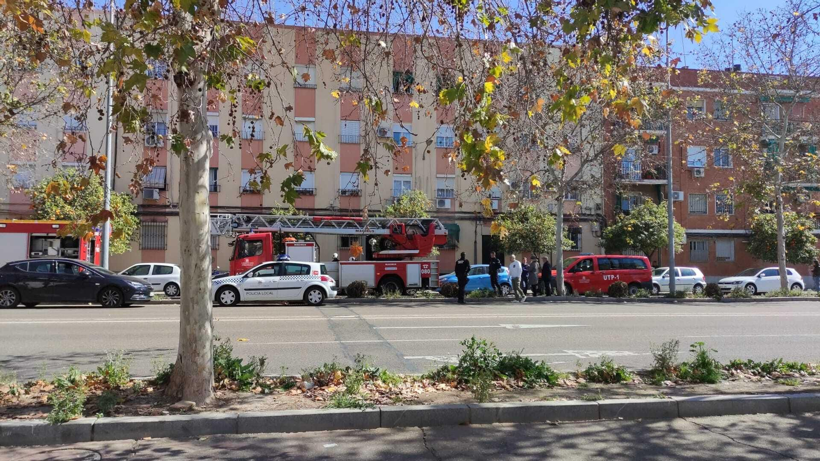 Efectivos del SEIS en el lugar del incendio. Efectivos del SEIS en el lugar del incendio.
