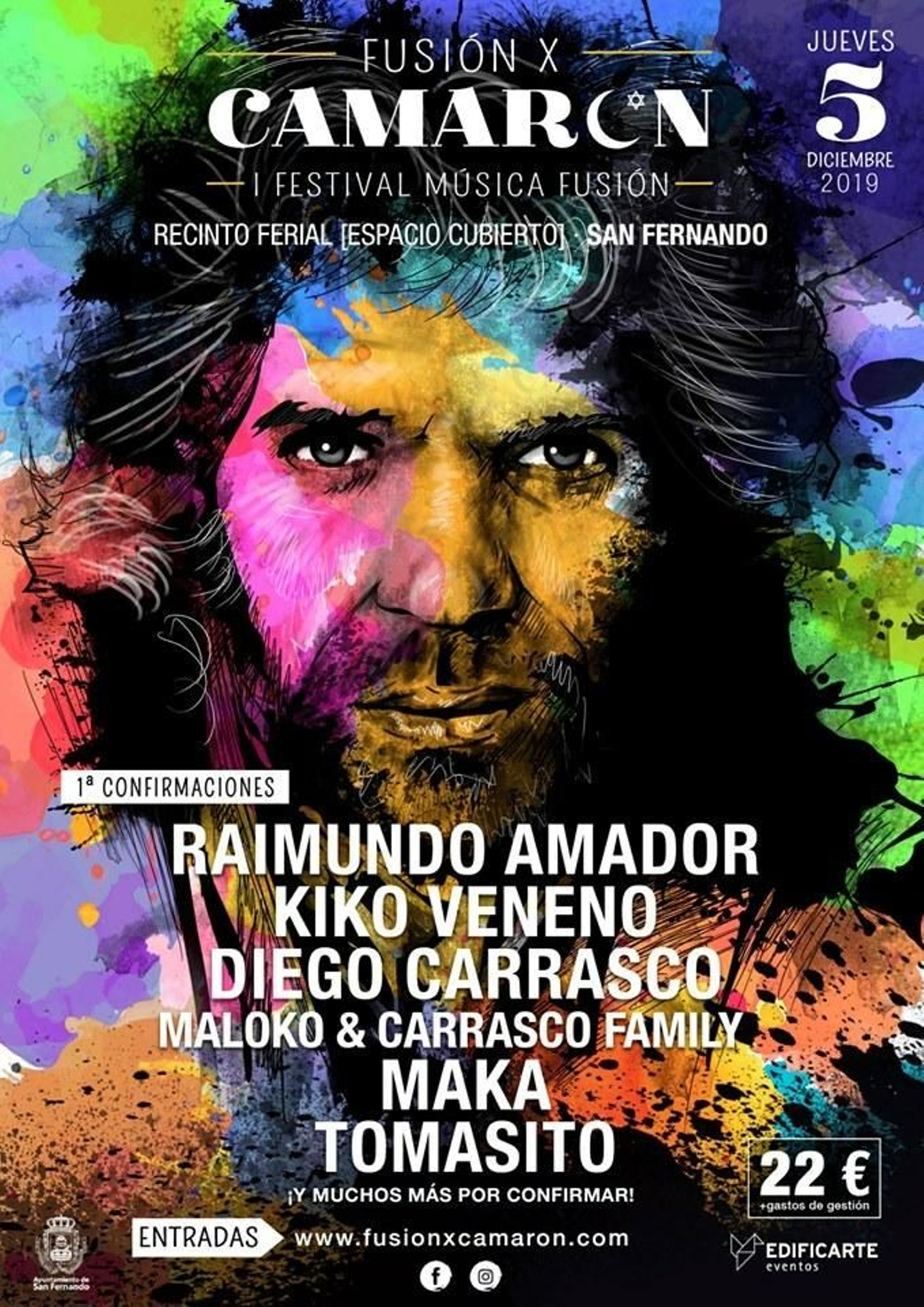 Cartel anunciador del festival FusiónXCamarón.