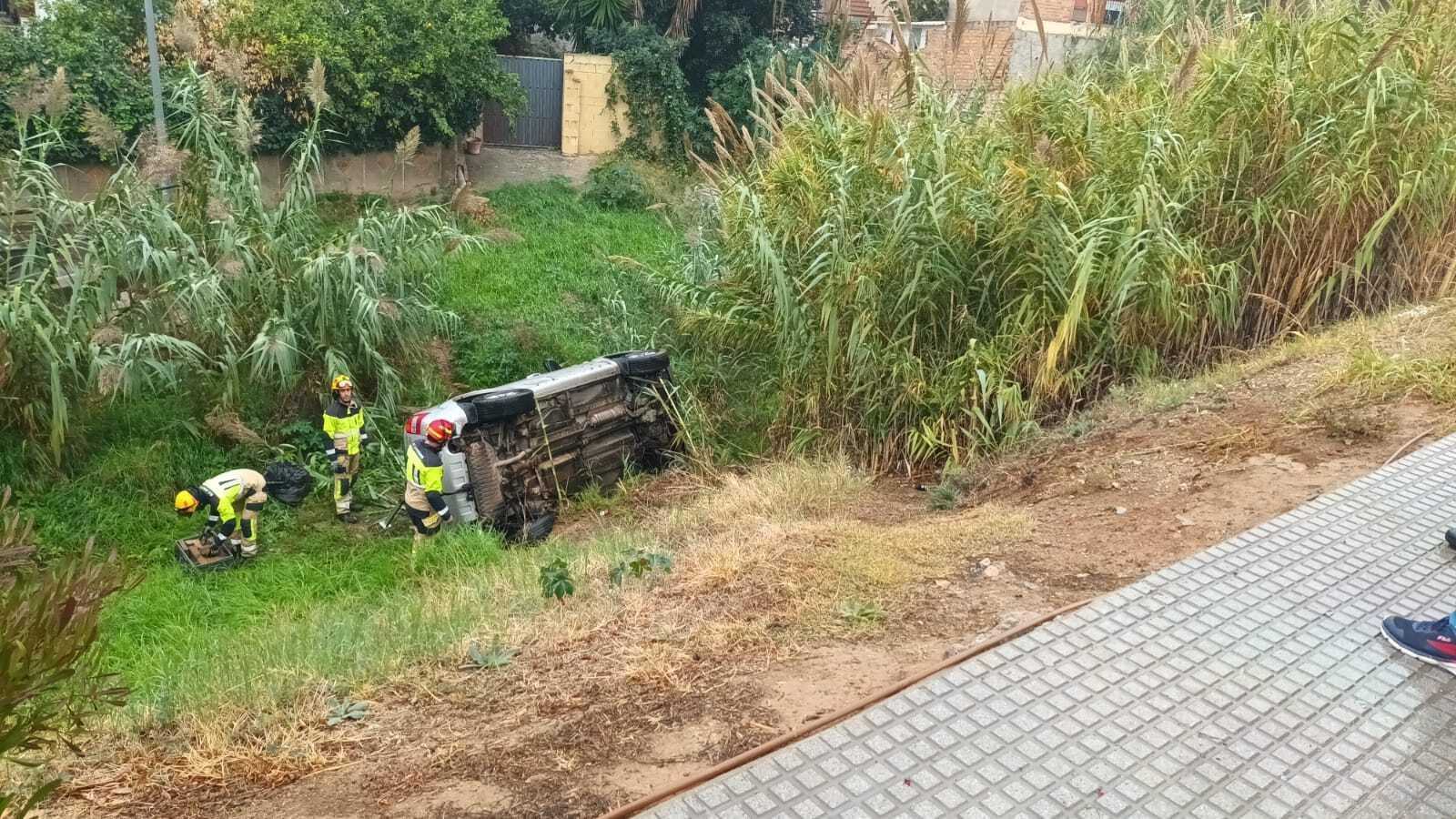 Así ha quedado el vehículo tras el accidente de tráfico.