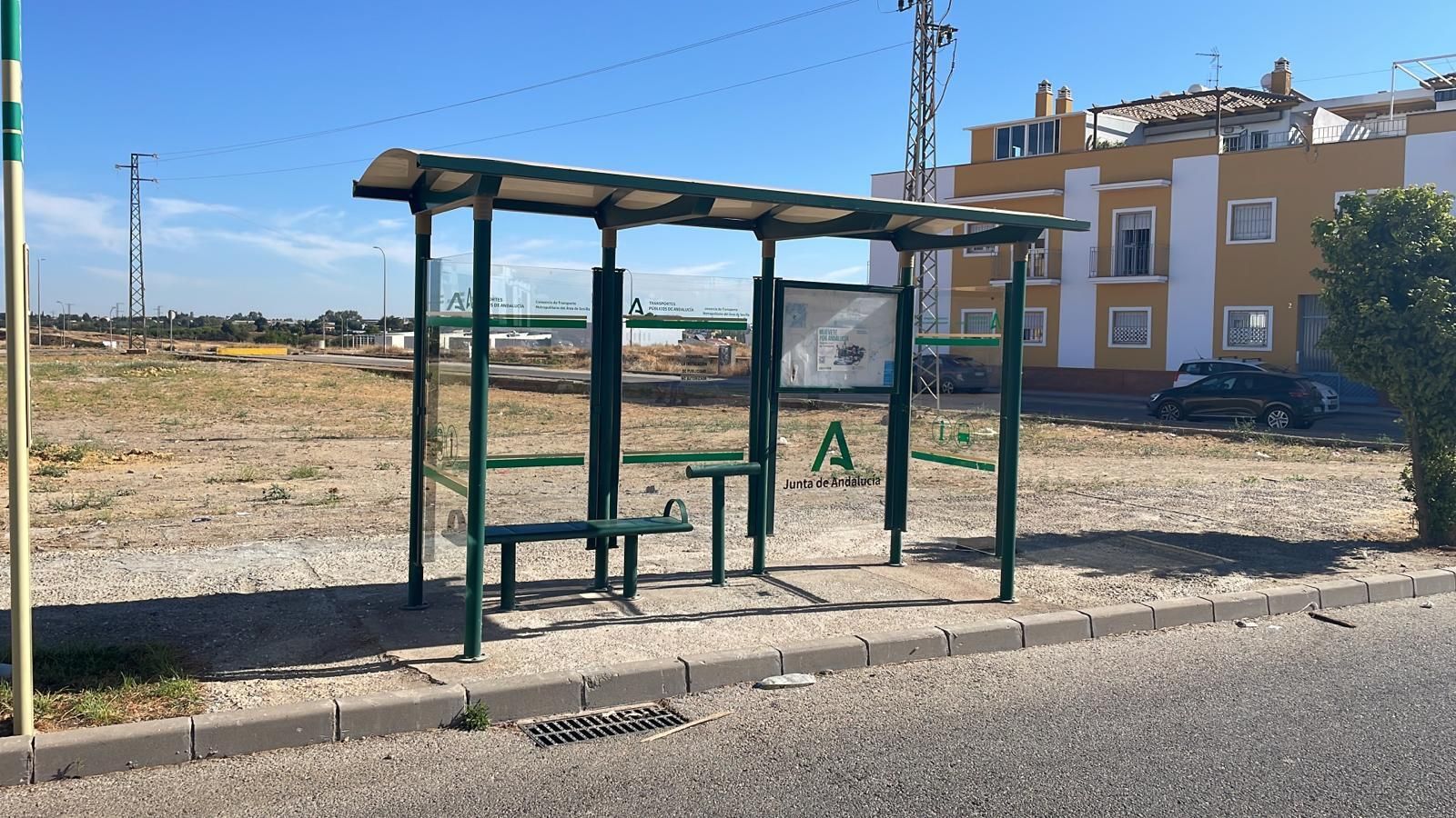 Marquesinas de autobús en el área metropolitana de Sevilla.