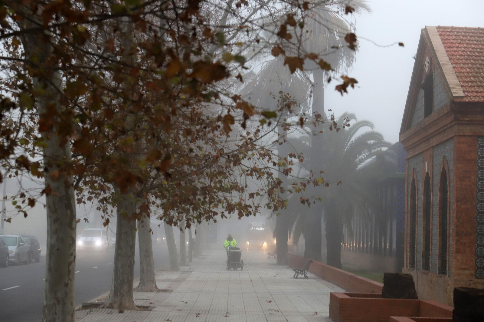 Imágenes de la mañana de niebla en Huelva