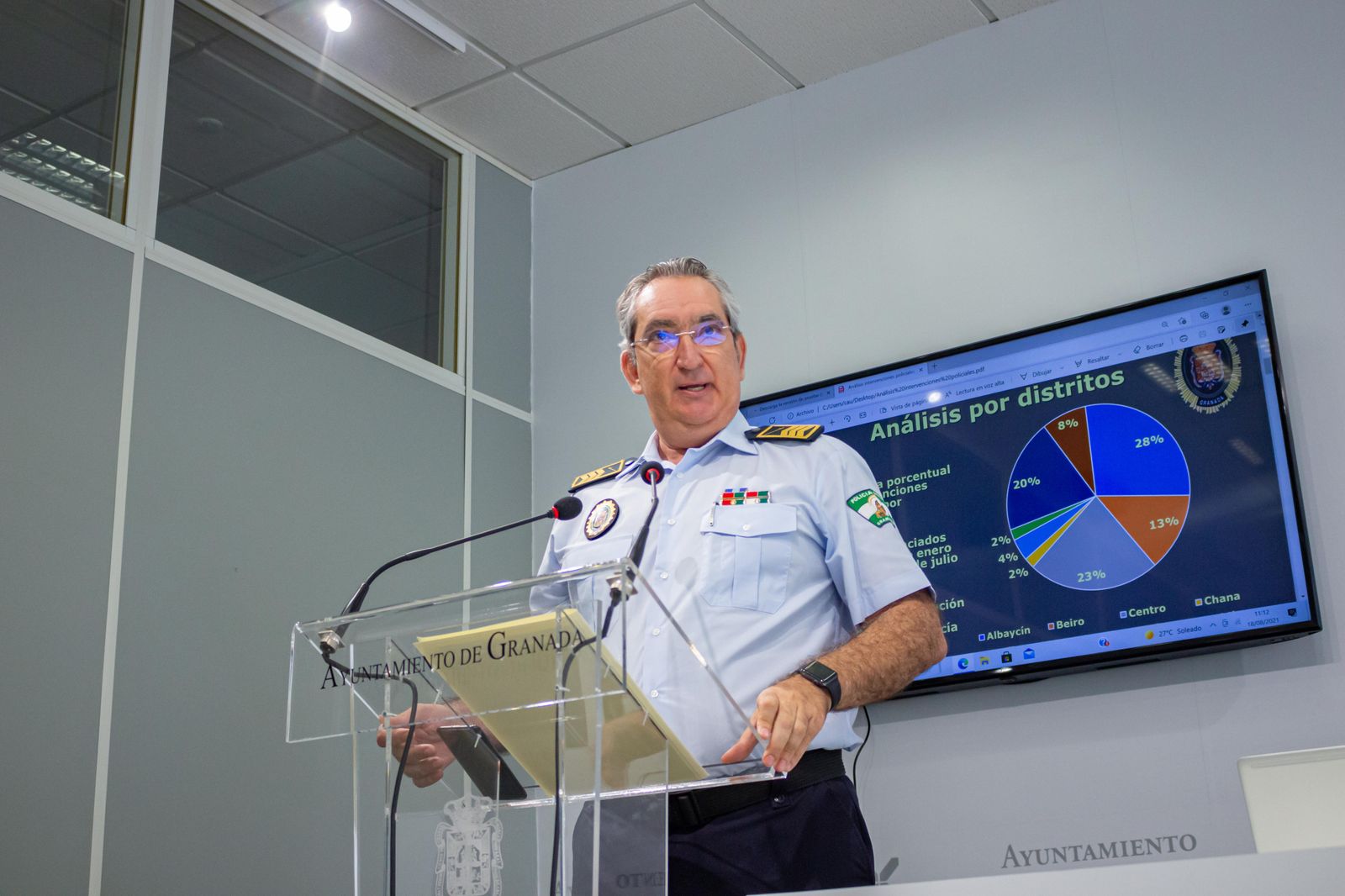 Recusado el jefe de la Policía Local de Granada para presidir el tribunal que seleccionará a otros mandos del cuerpo