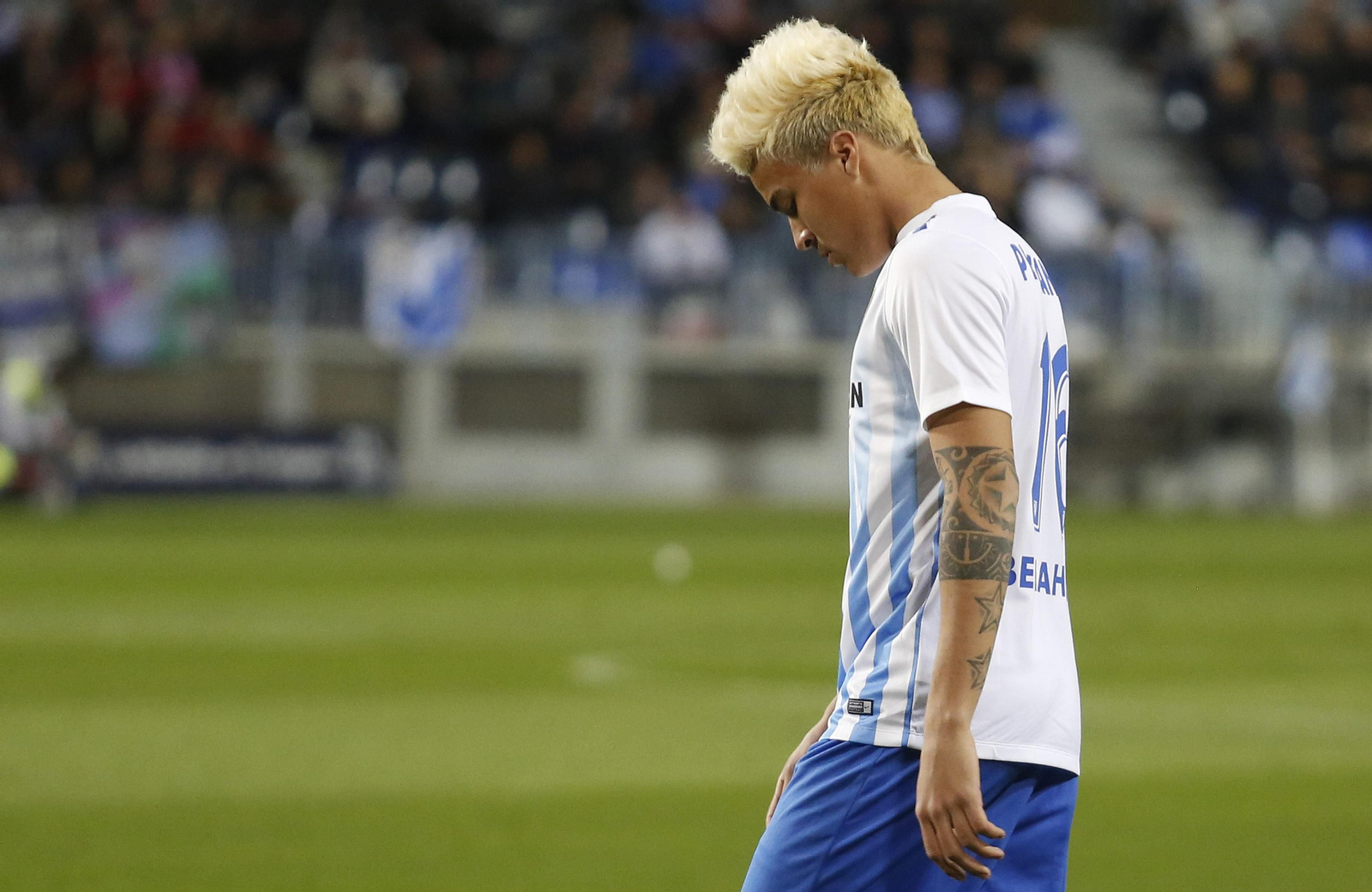 ´Peñaranda, cabizbajo en el partido ante la Real Sociedad.