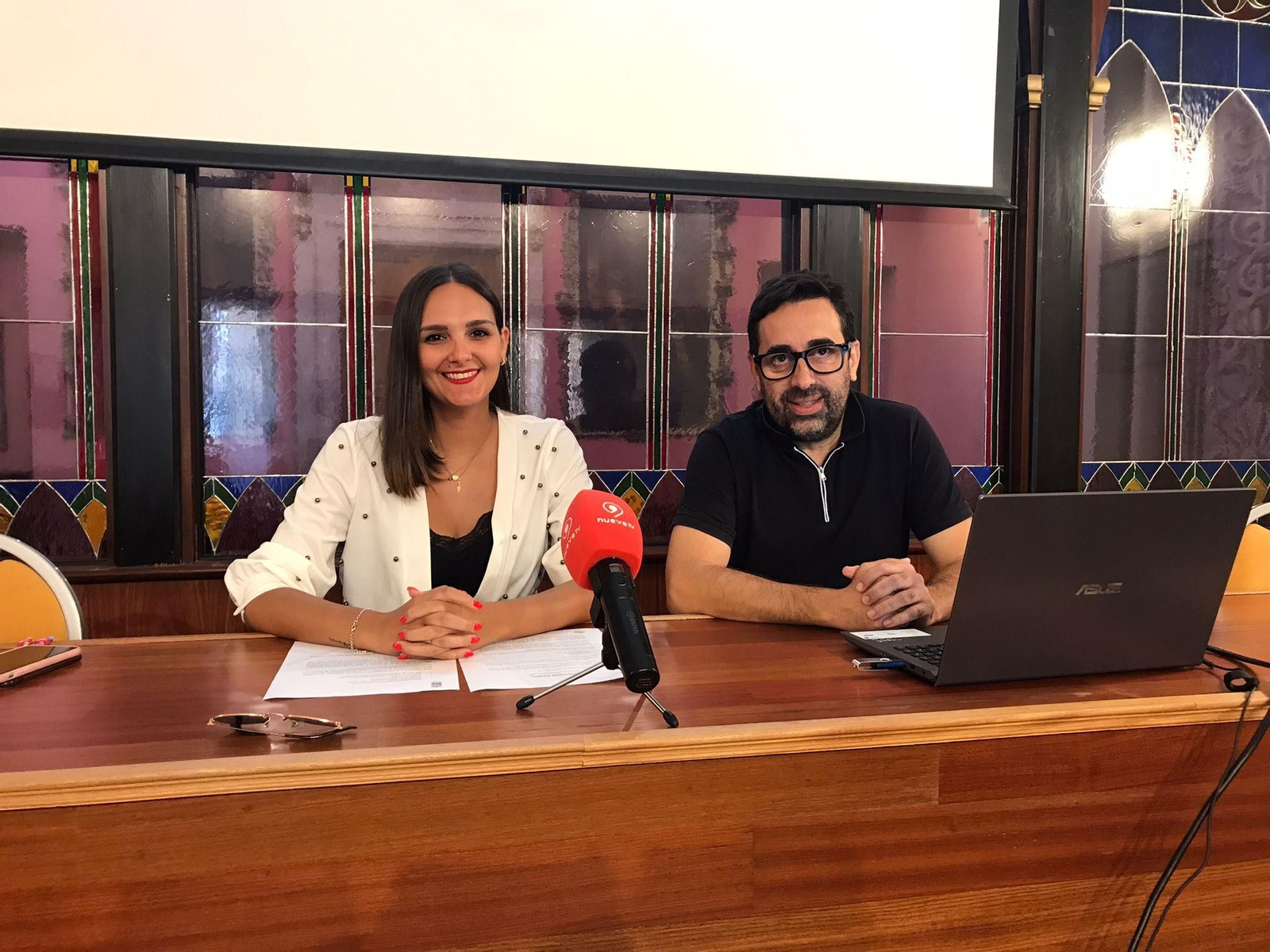 Miriam Quintana y Diego Caler en la presentación del balance del primer año de la Oficina técnica de fondos europeos.