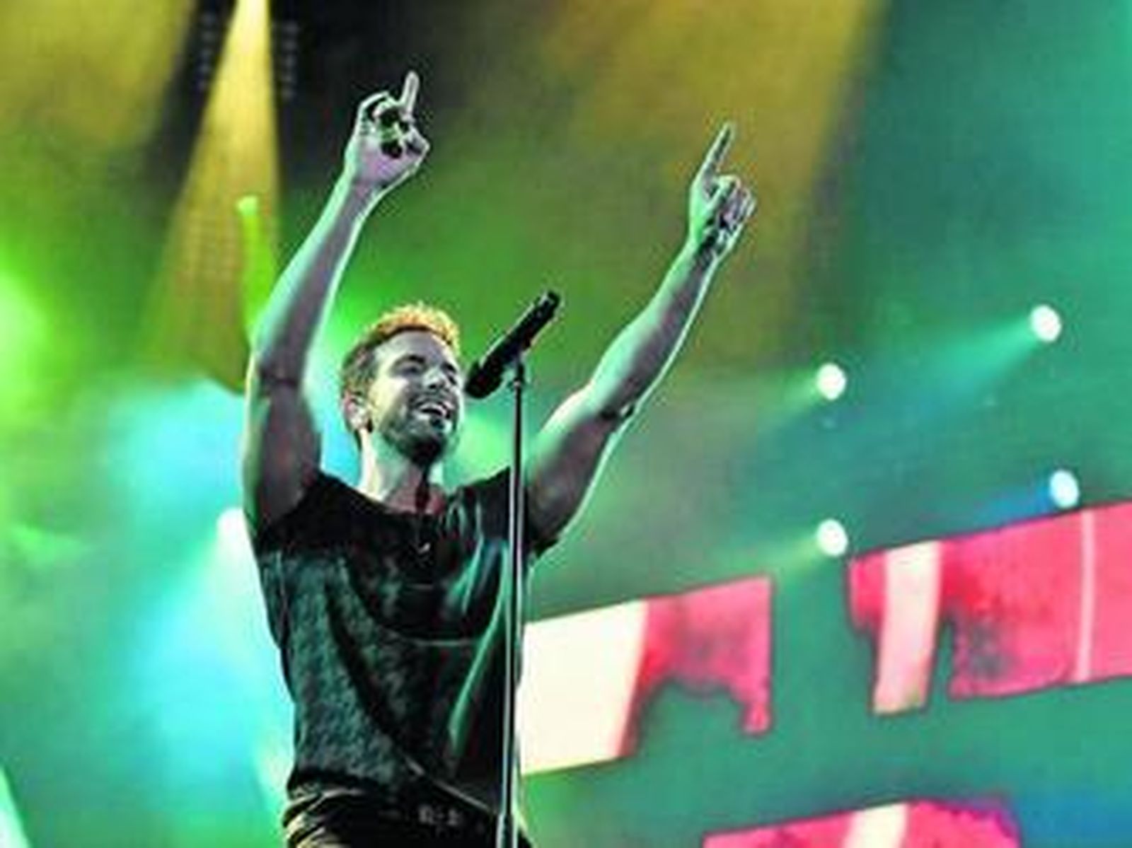 Pablo Alborán, la noche del viernes durante el primero de sus dos conciertos en el Auditorio Rocío Jurado.