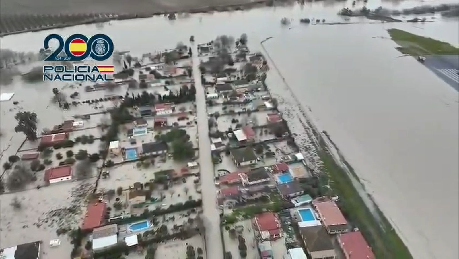 La impresionante vista de la inundación del Guadalquivir en Córdoba desde el aire